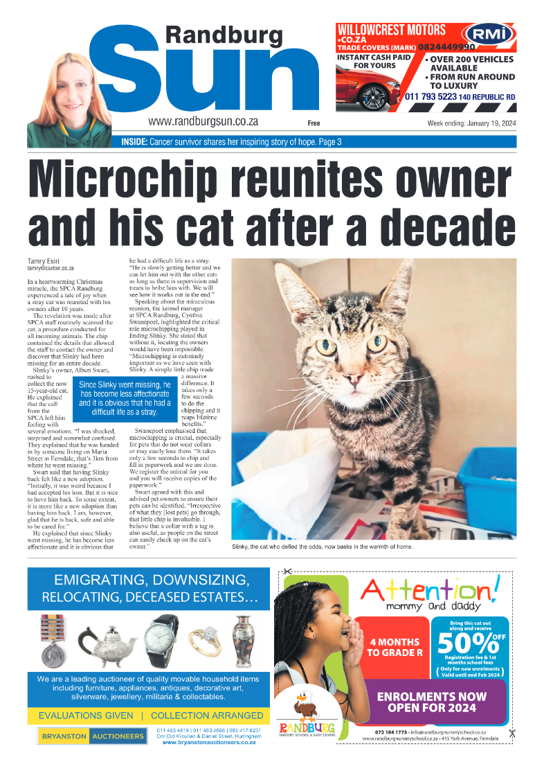 Randburg Sun 19 January 2024 page 1