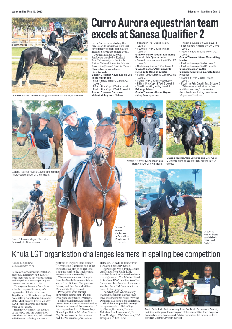 Randburg Sun 19 May 2023 page 9