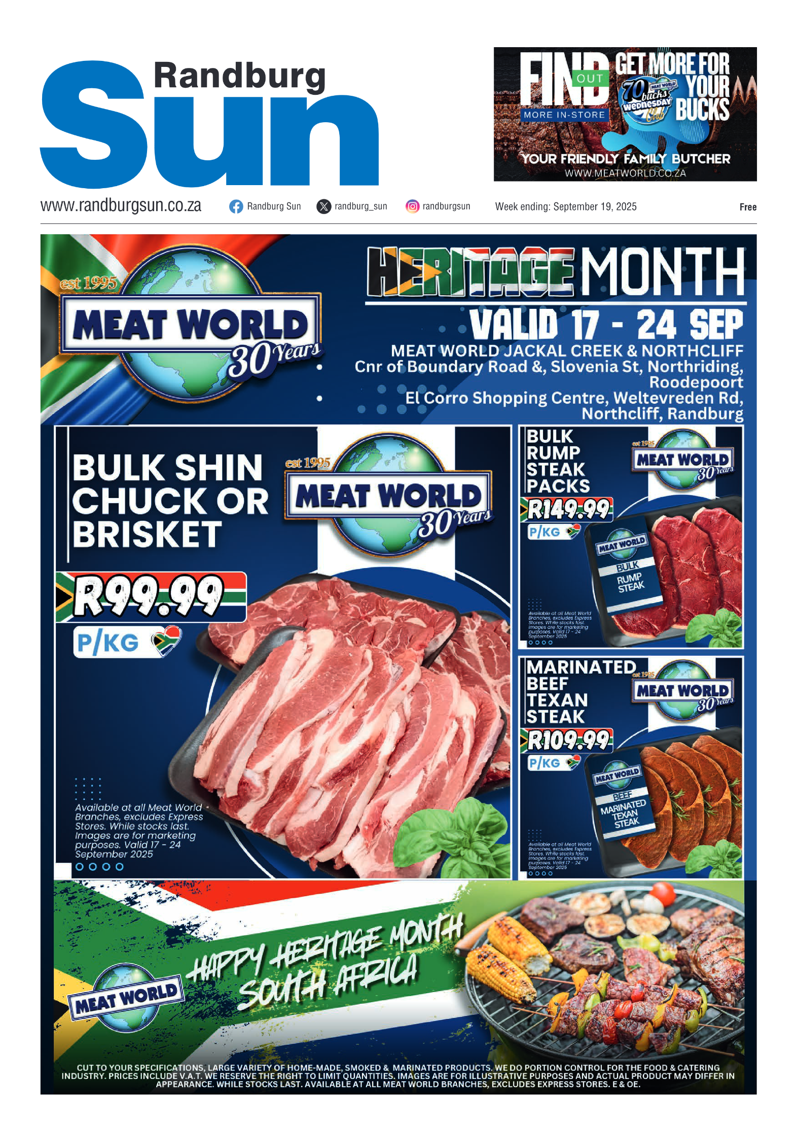Randburg Sun 19 September 2025 page 1