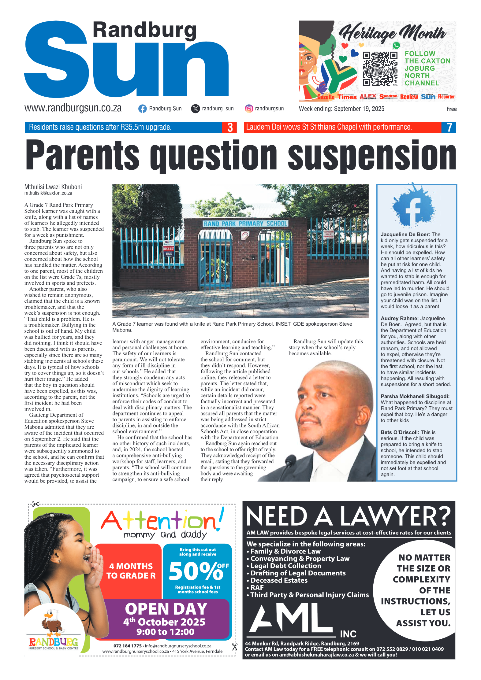 Randburg Sun 19 September 2025 page 3