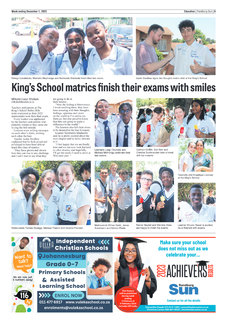Randburg Sun 1 December 2023 page 9