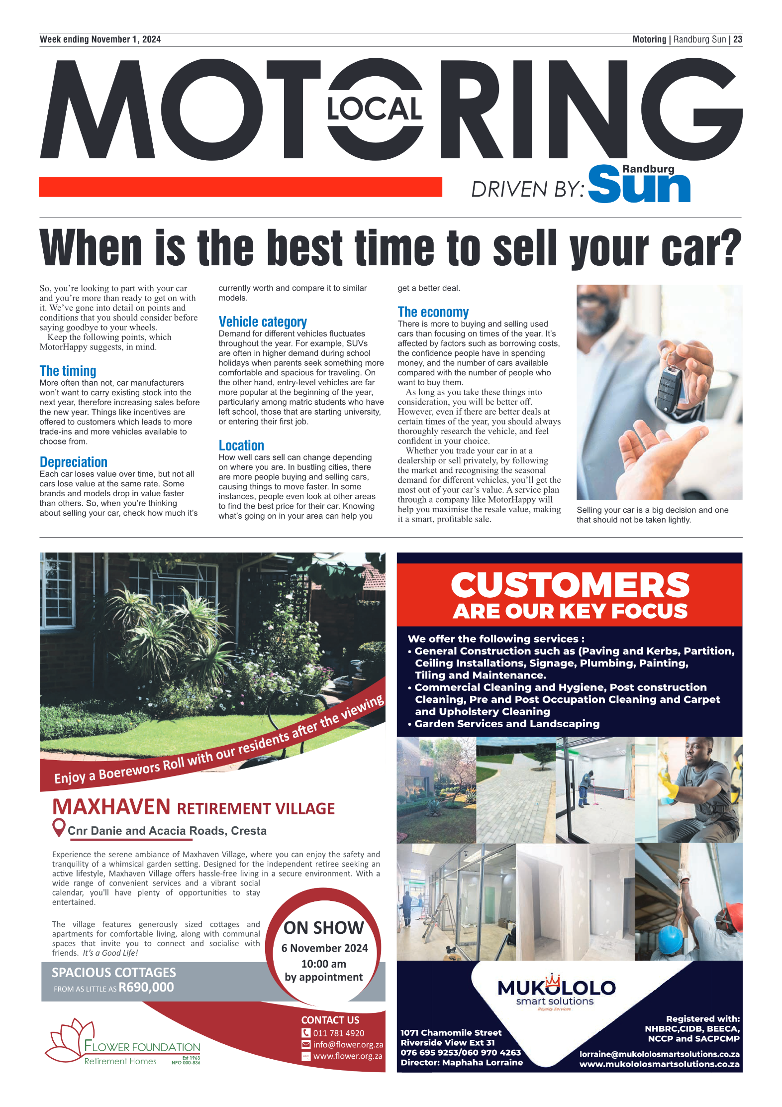 Randburg Sun 1 November 2024 page 23