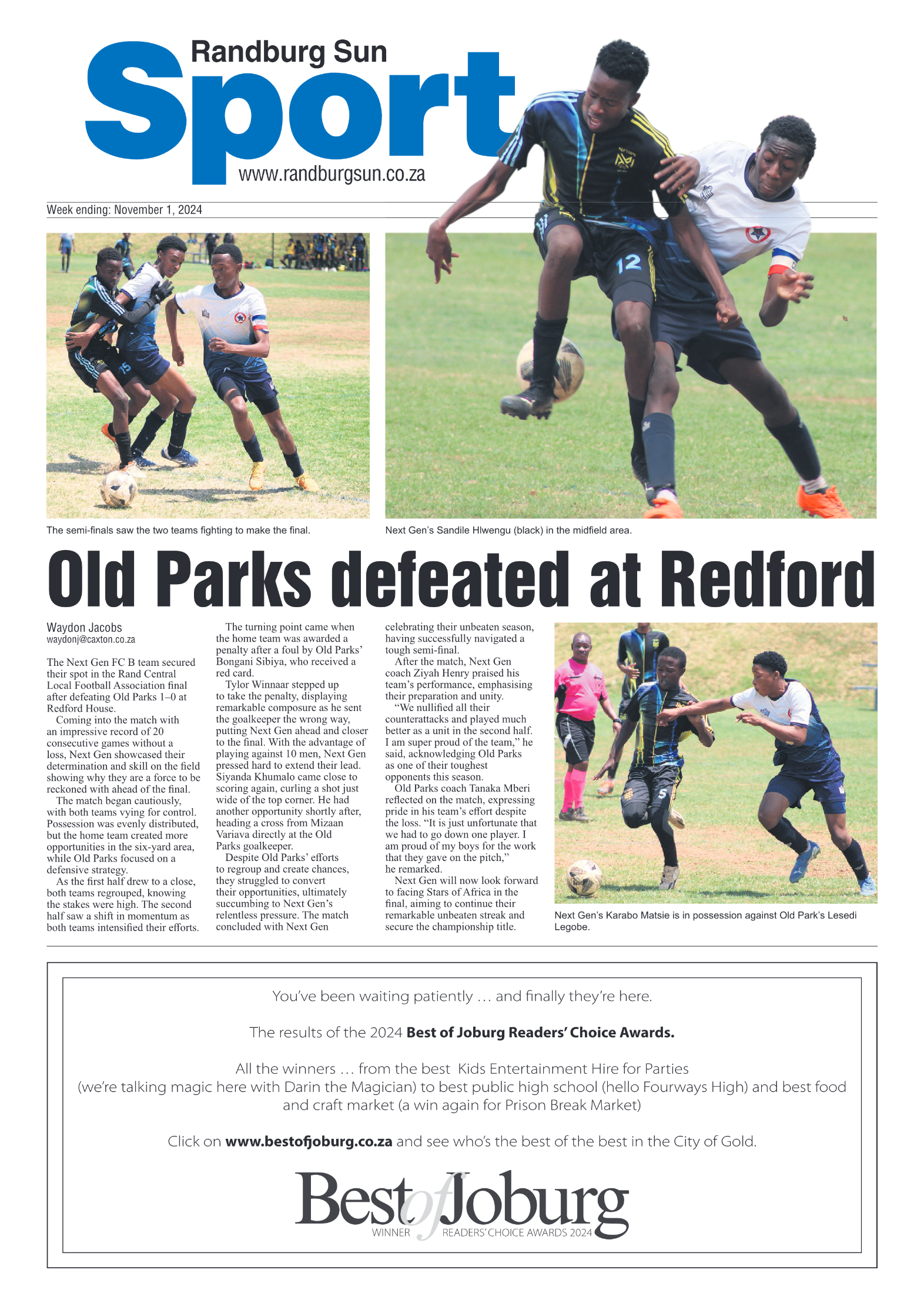 Randburg Sun 1 November 2024 page 24