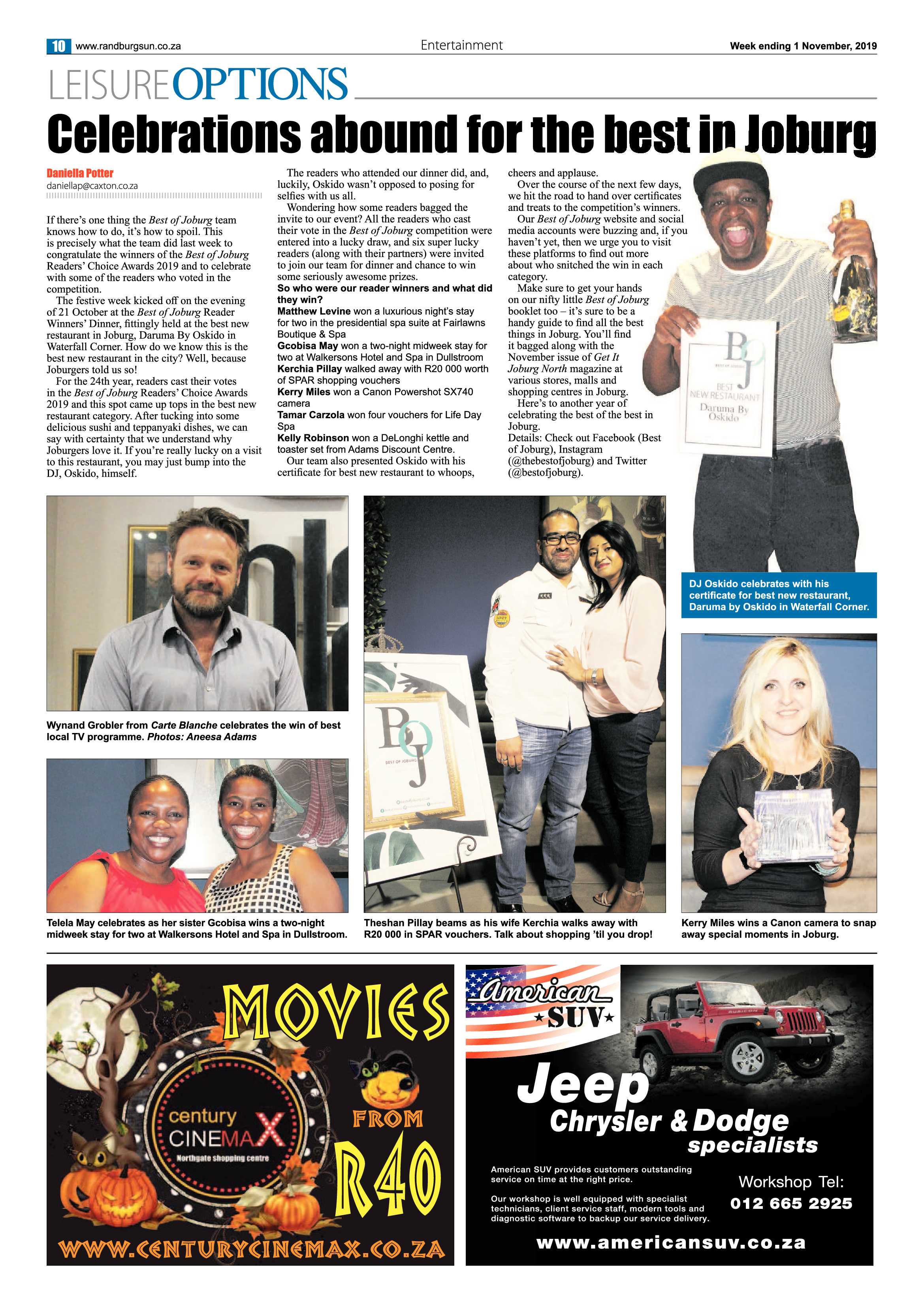 Randburg Sun 1 November, 2019 page 10