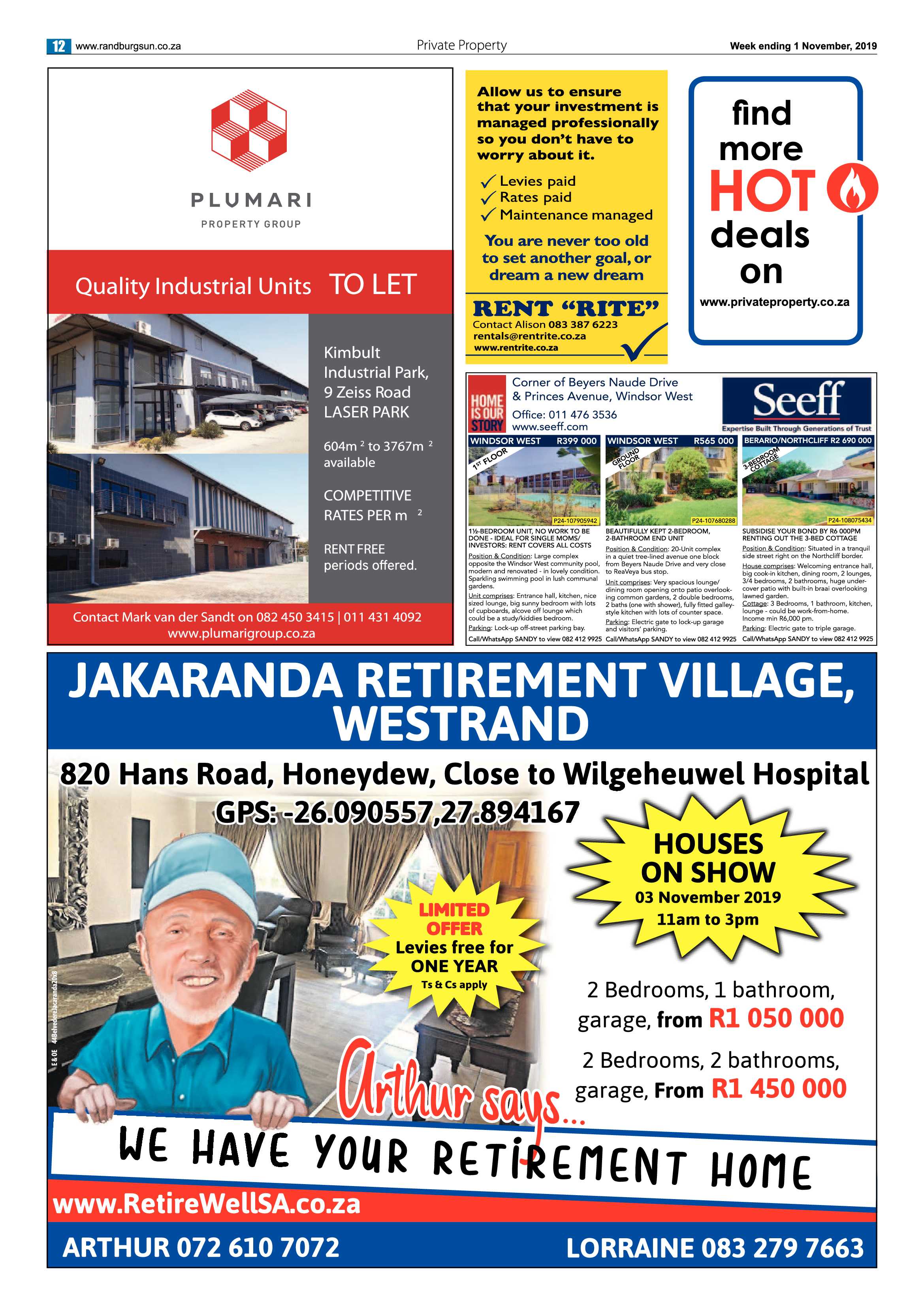 Randburg Sun 1 November, 2019 page 12