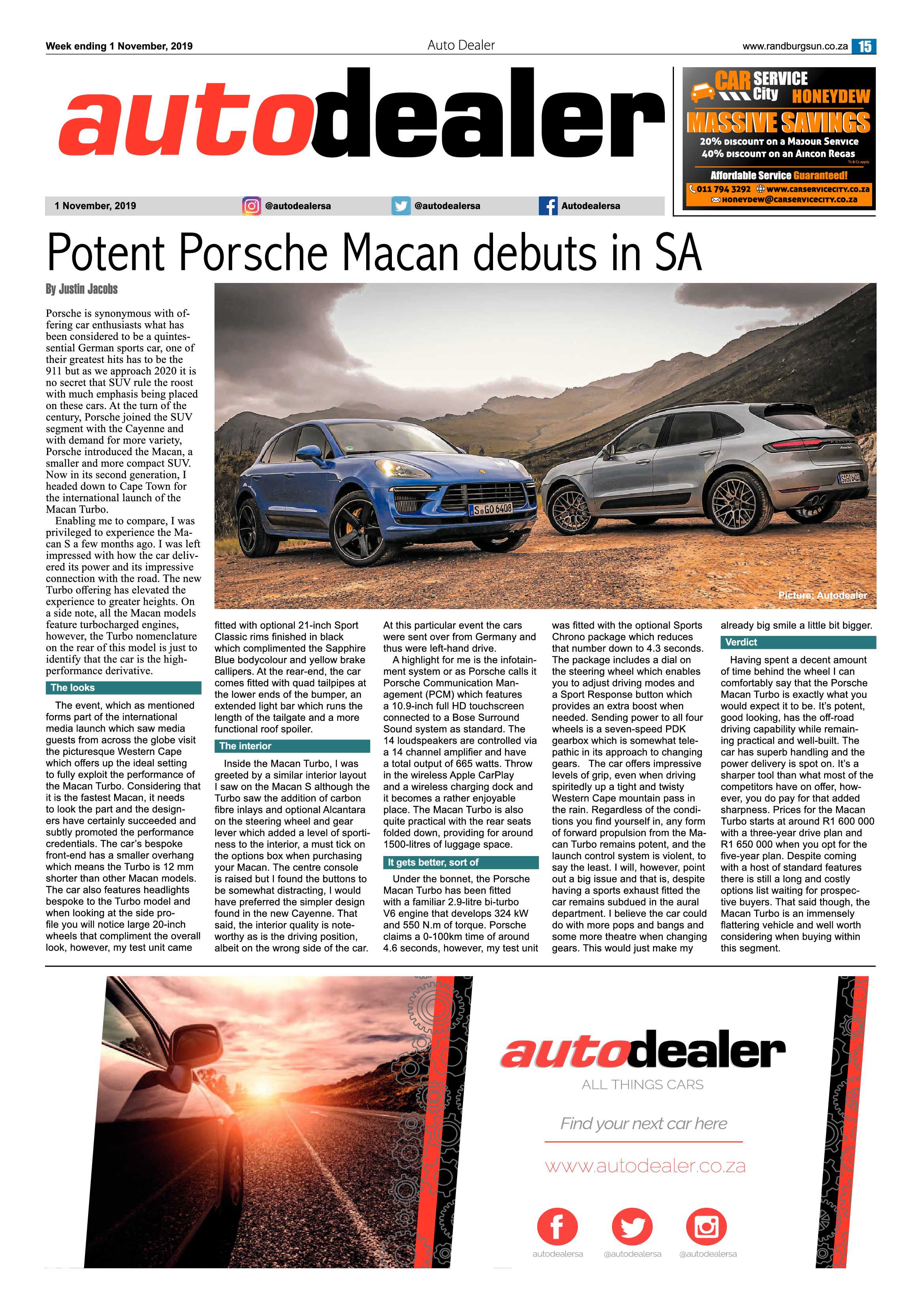 Randburg Sun 1 November, 2019 page 15
