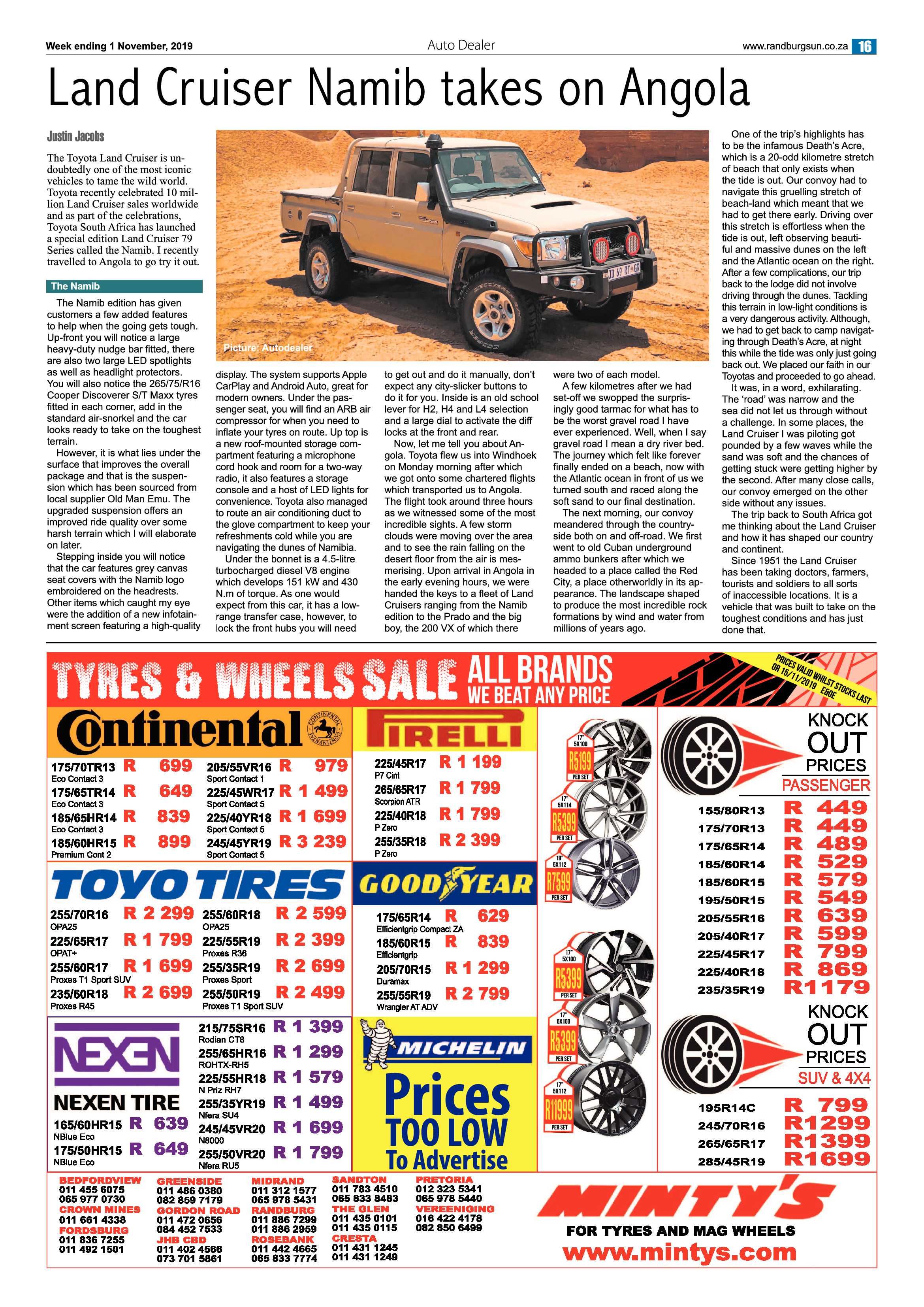 Randburg Sun 1 November, 2019 page 16