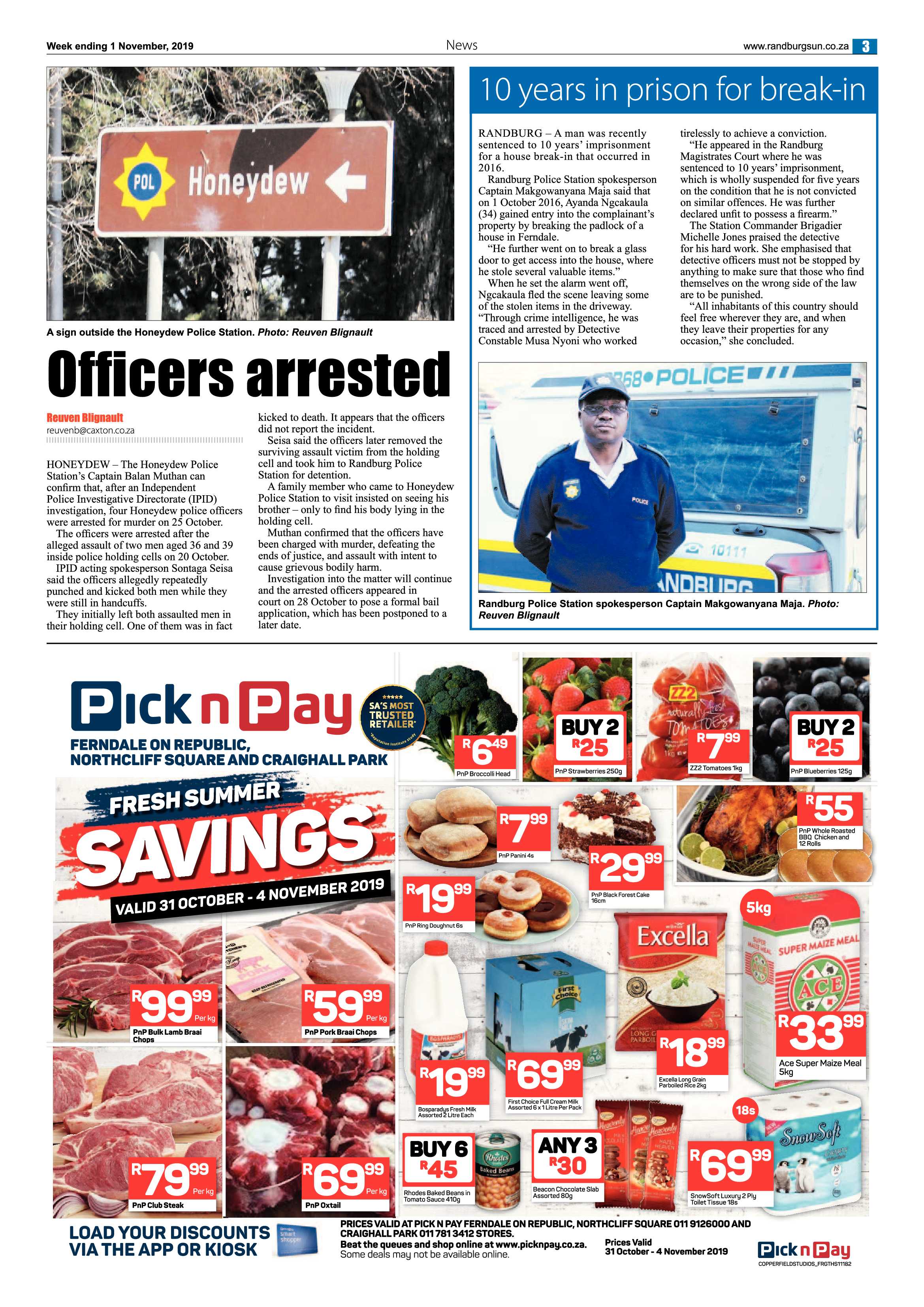 Randburg Sun 1 November, 2019 page 3