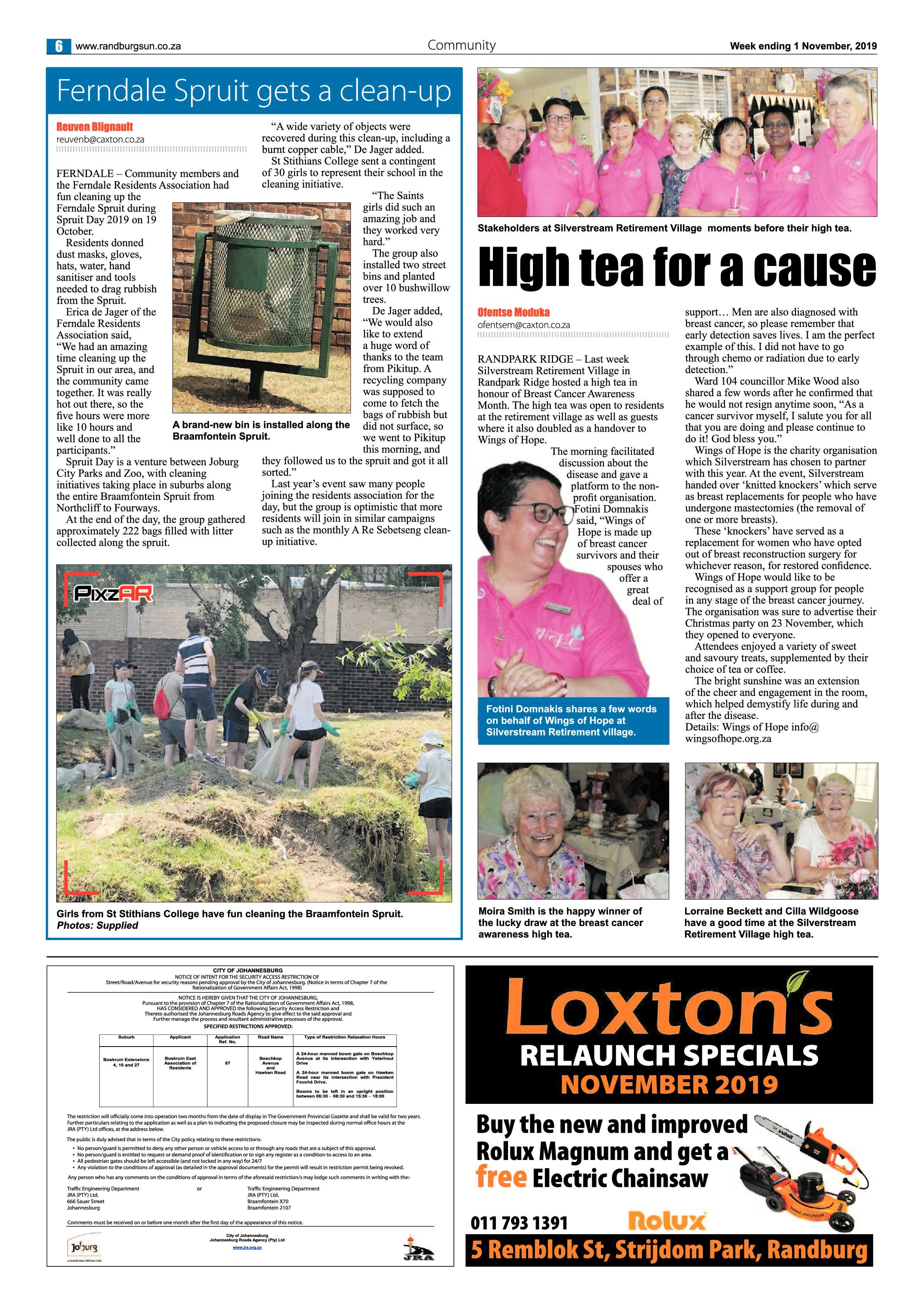 Randburg Sun 1 November, 2019 page 6