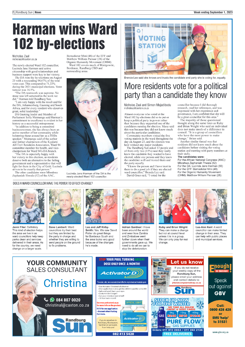 Randburg Sun 1 September 2023 page 2