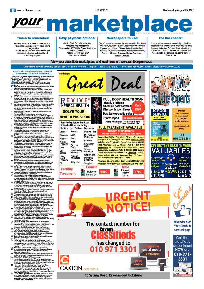 Randburg Sun 20 August 2021 page 10
