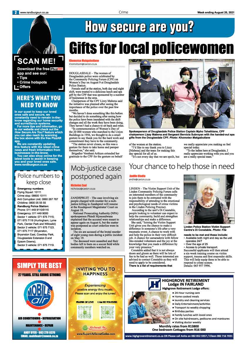 Randburg Sun 20 August 2021 page 2