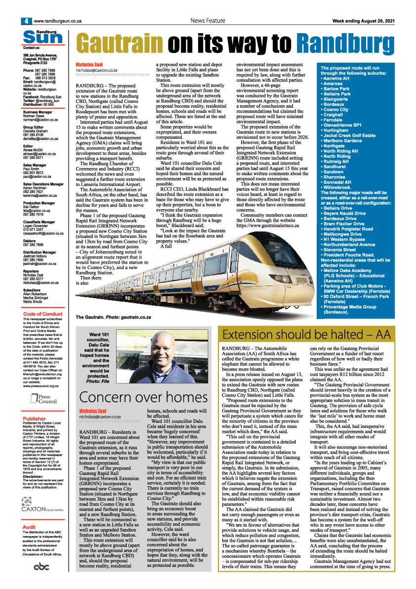 Randburg Sun 20 August 2021 page 4