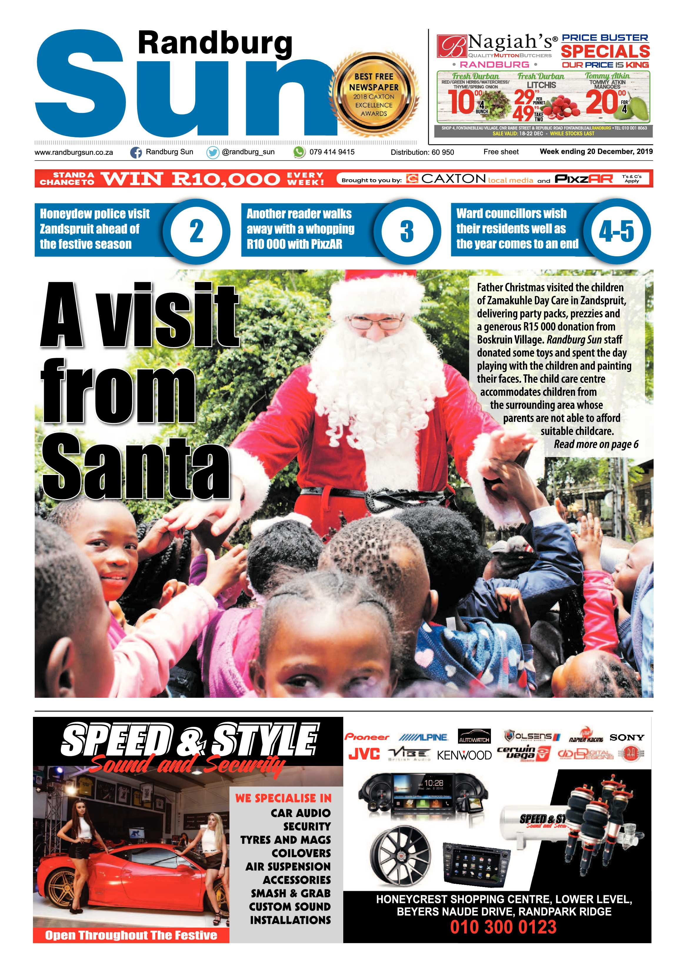 Randburg Sun 20 December 2019 page 1