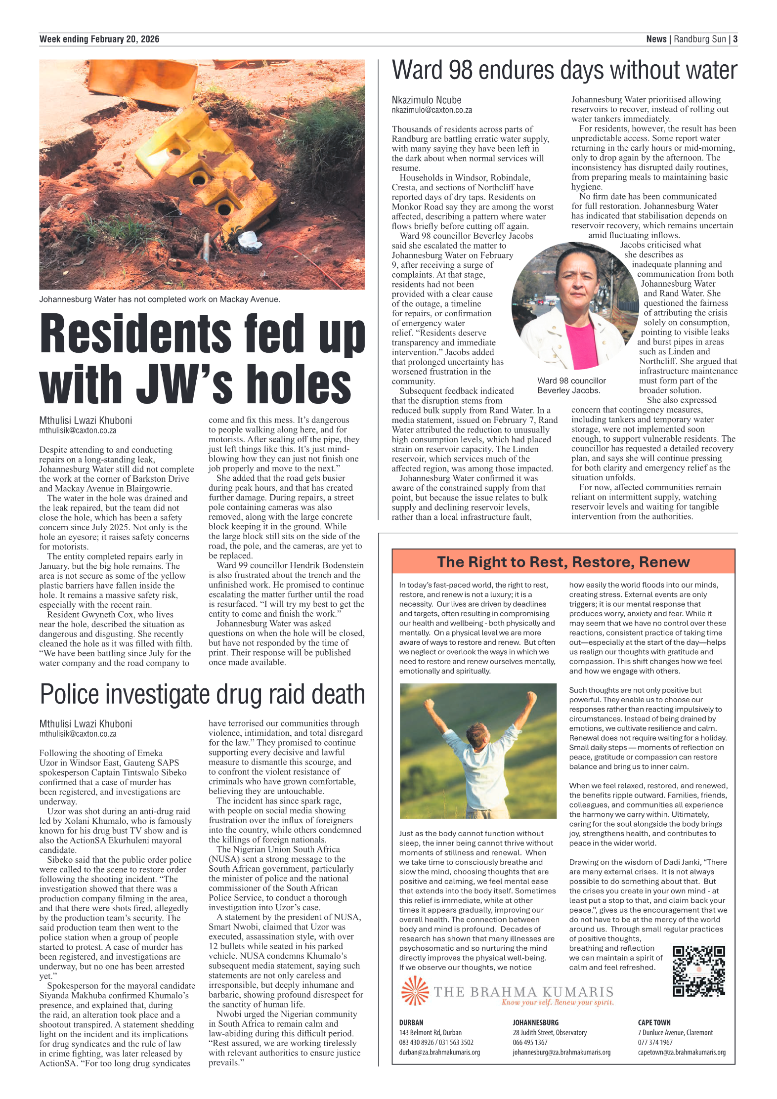 Randburg Sun 20 February 2026 page 3