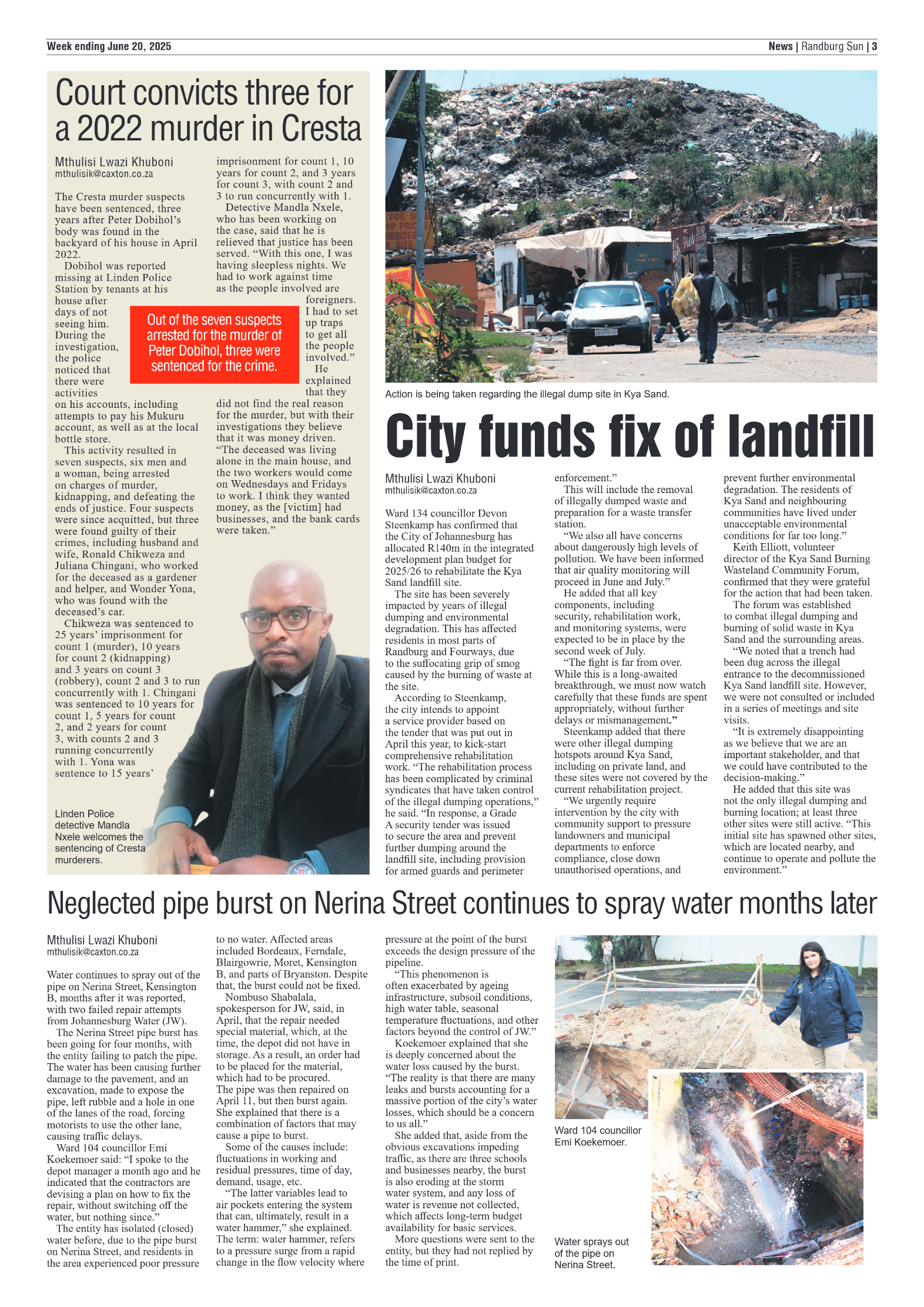 Randburg Sun 20 June 2025 page 3