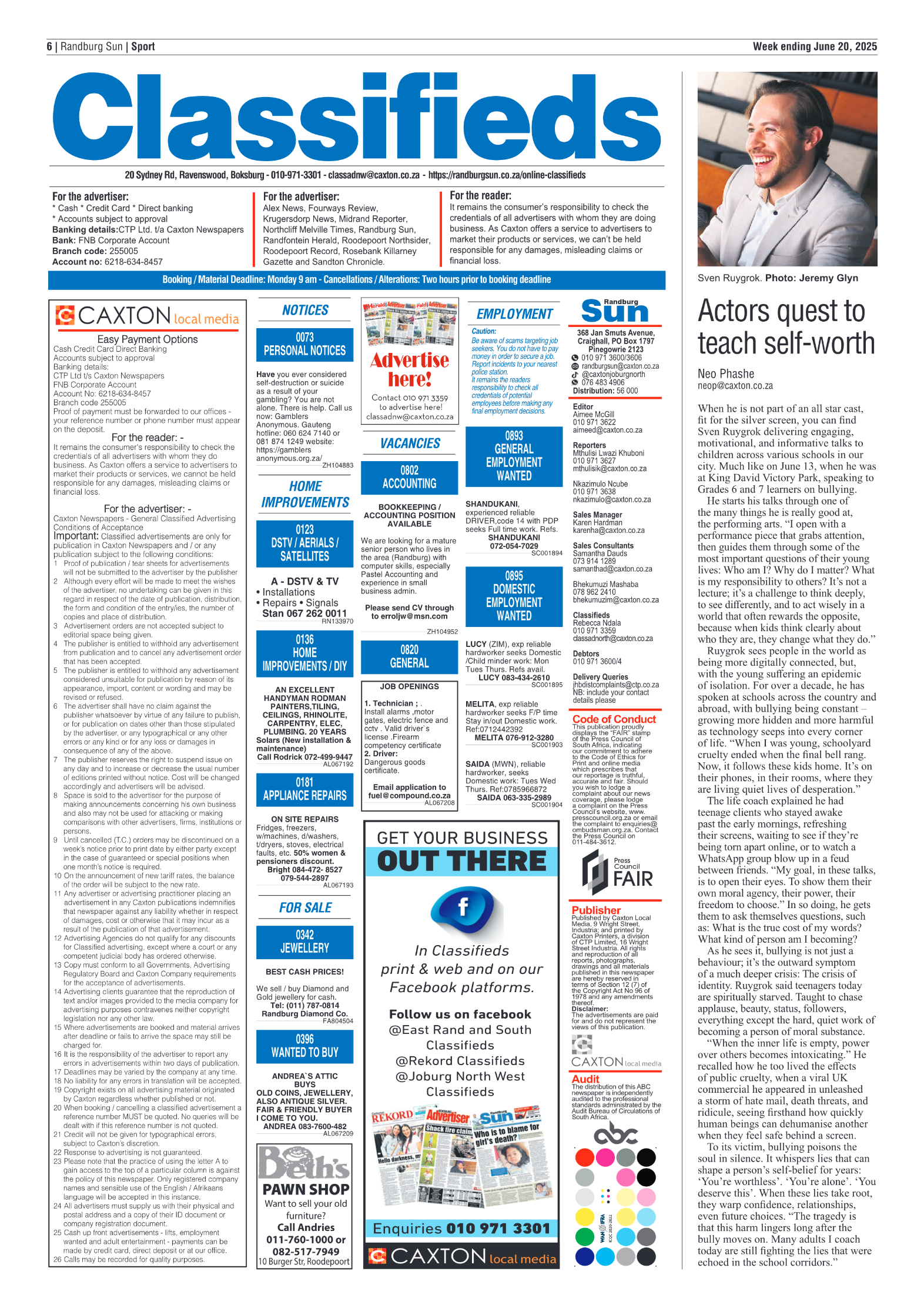 Randburg Sun 20 June 2025 page 6