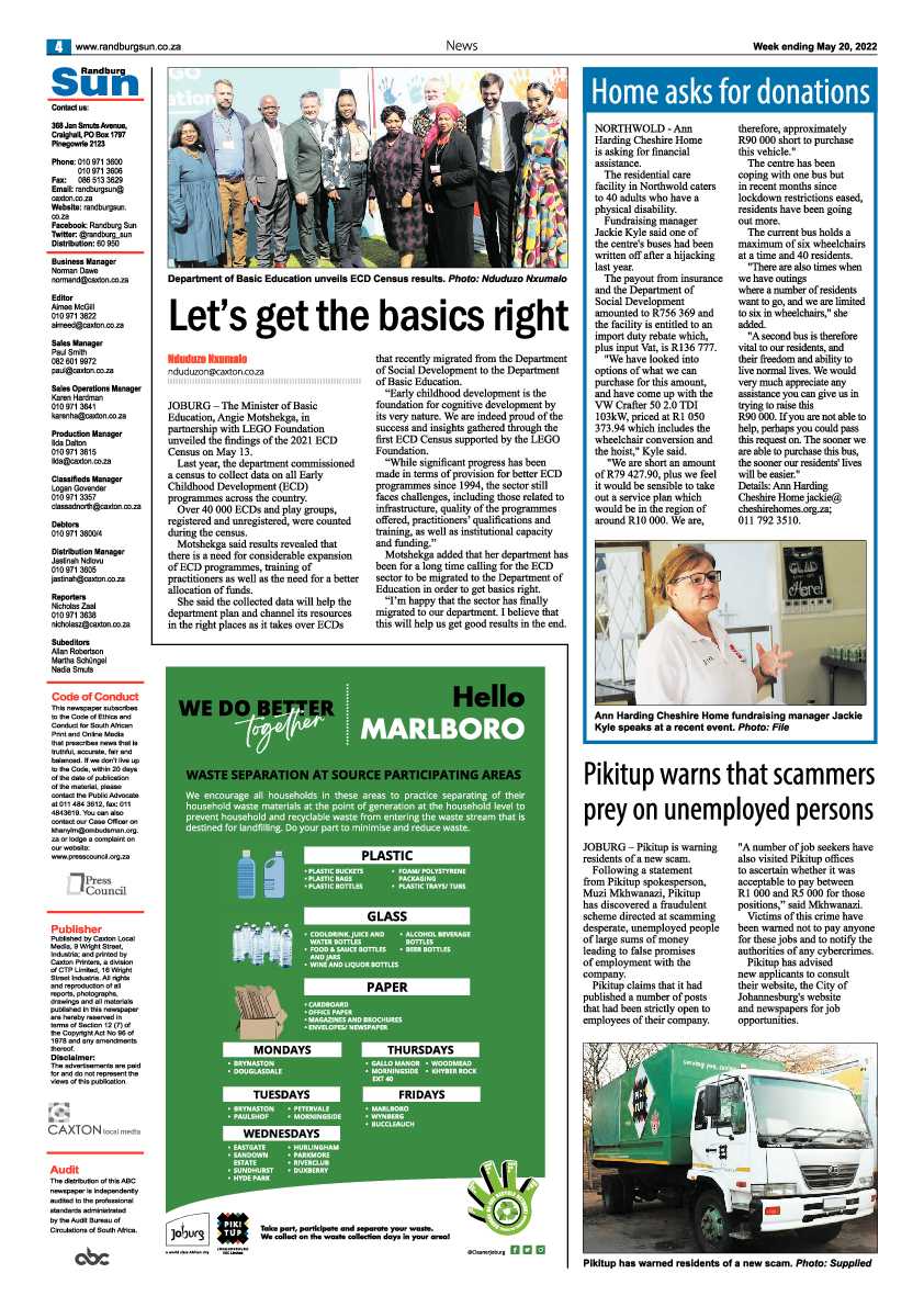 Randburg Sun 20 May 2022 page 4