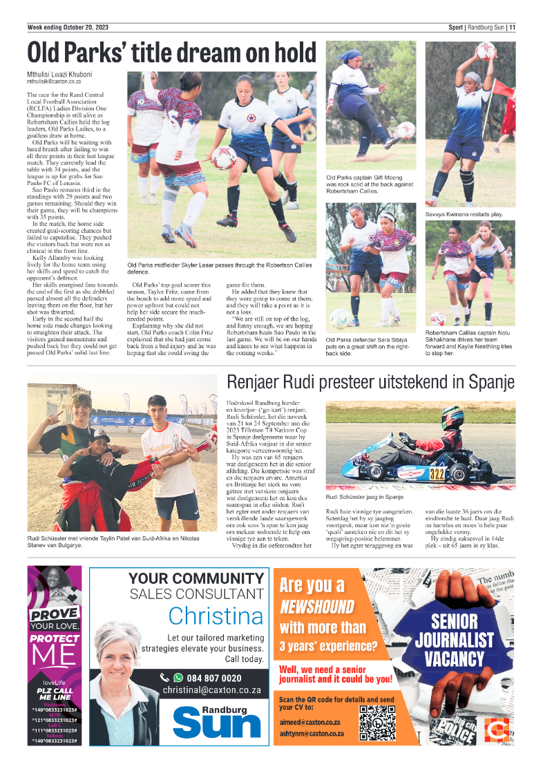 Randburg Sun 20 October 2023 page 11