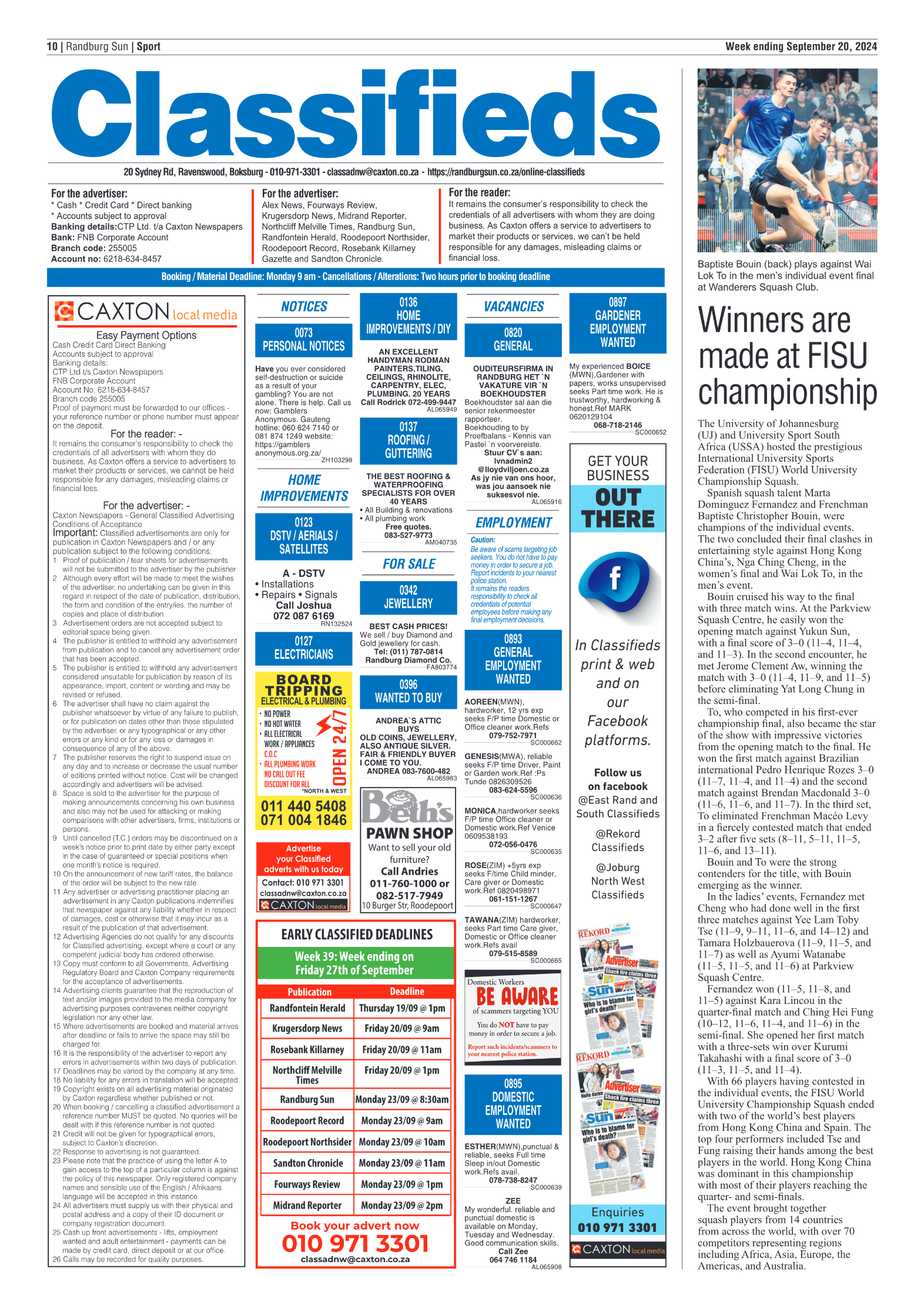 Randburg Sun 20 September 2024 page 10
