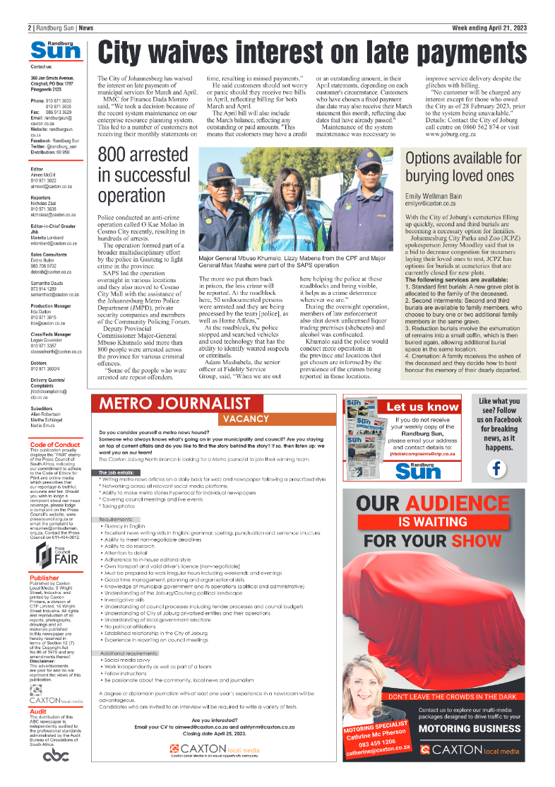 Randburg Sun 21 April 2023 page 2