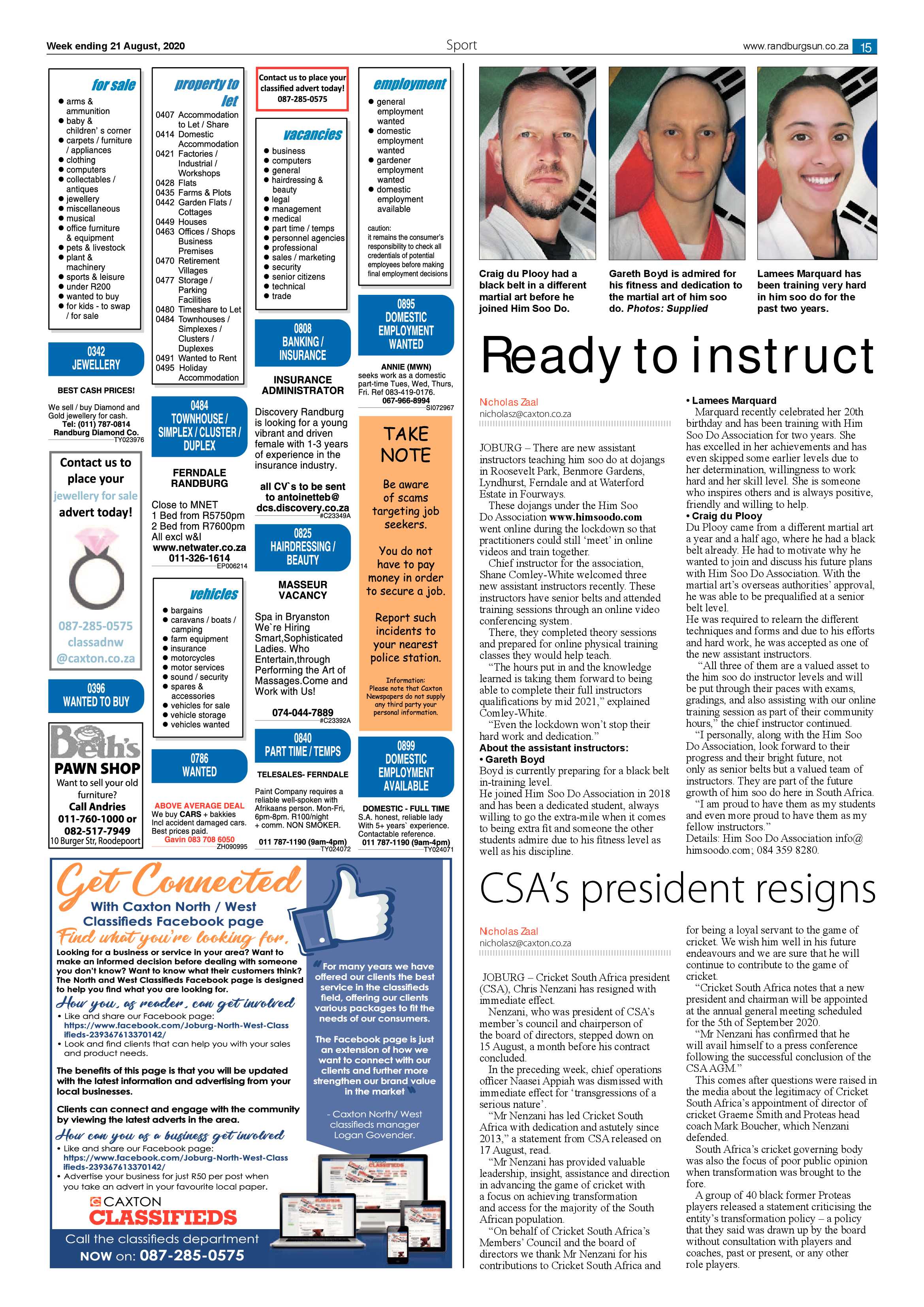 Randburg Sun 21 August 2020 page 15