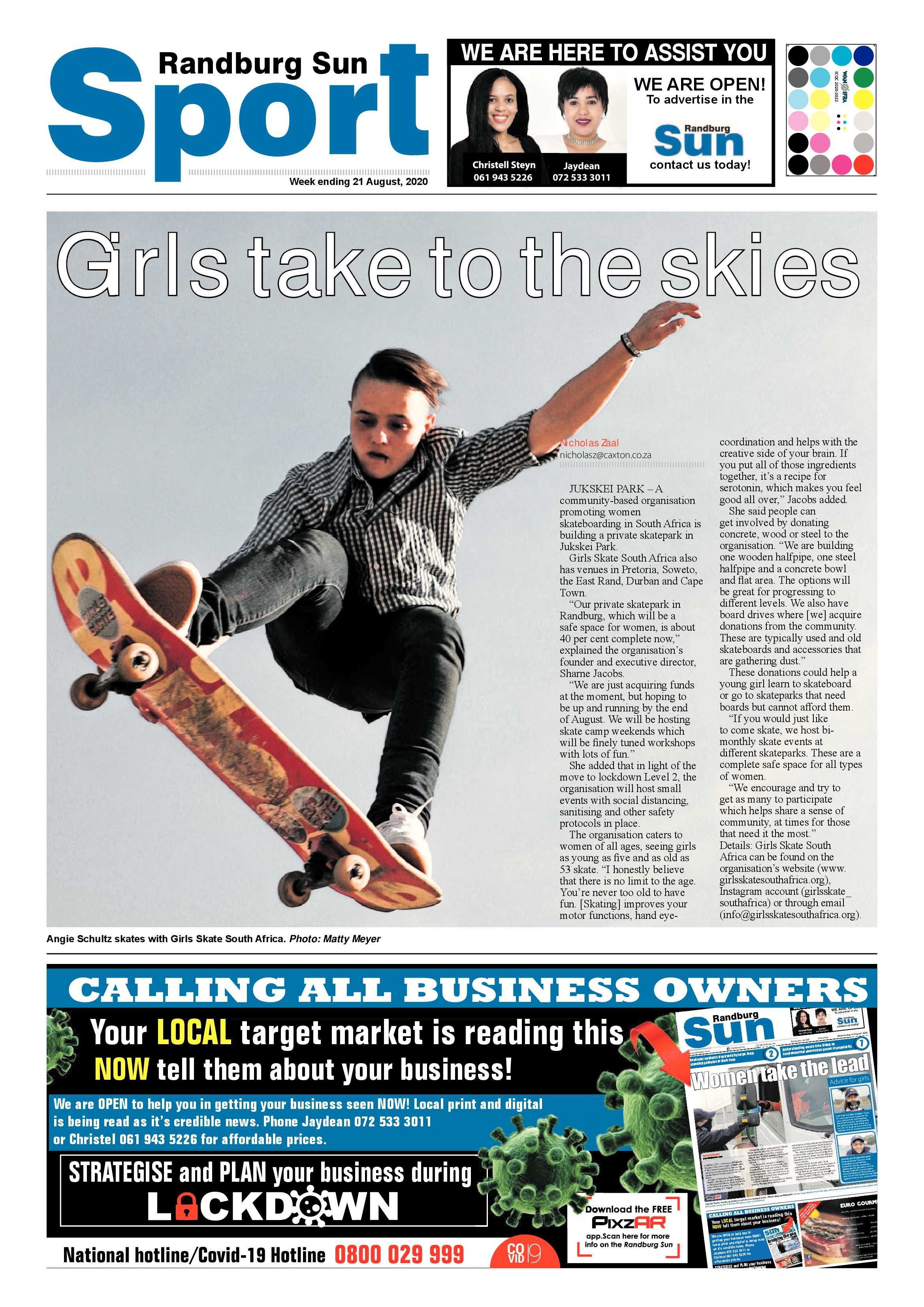 Randburg Sun 21 August 2020 page 16