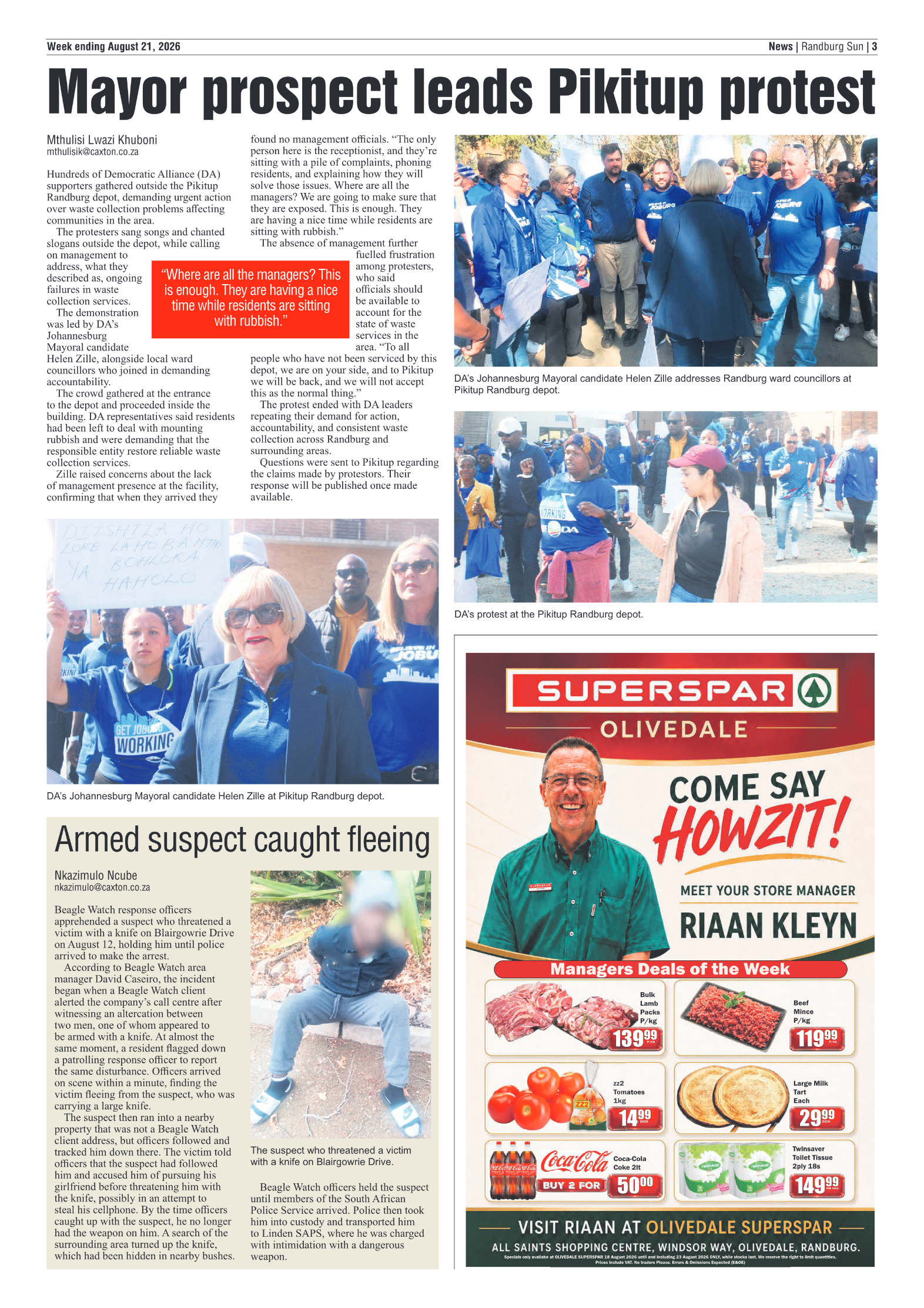 Randburg Sun 21 August 2026 page 3