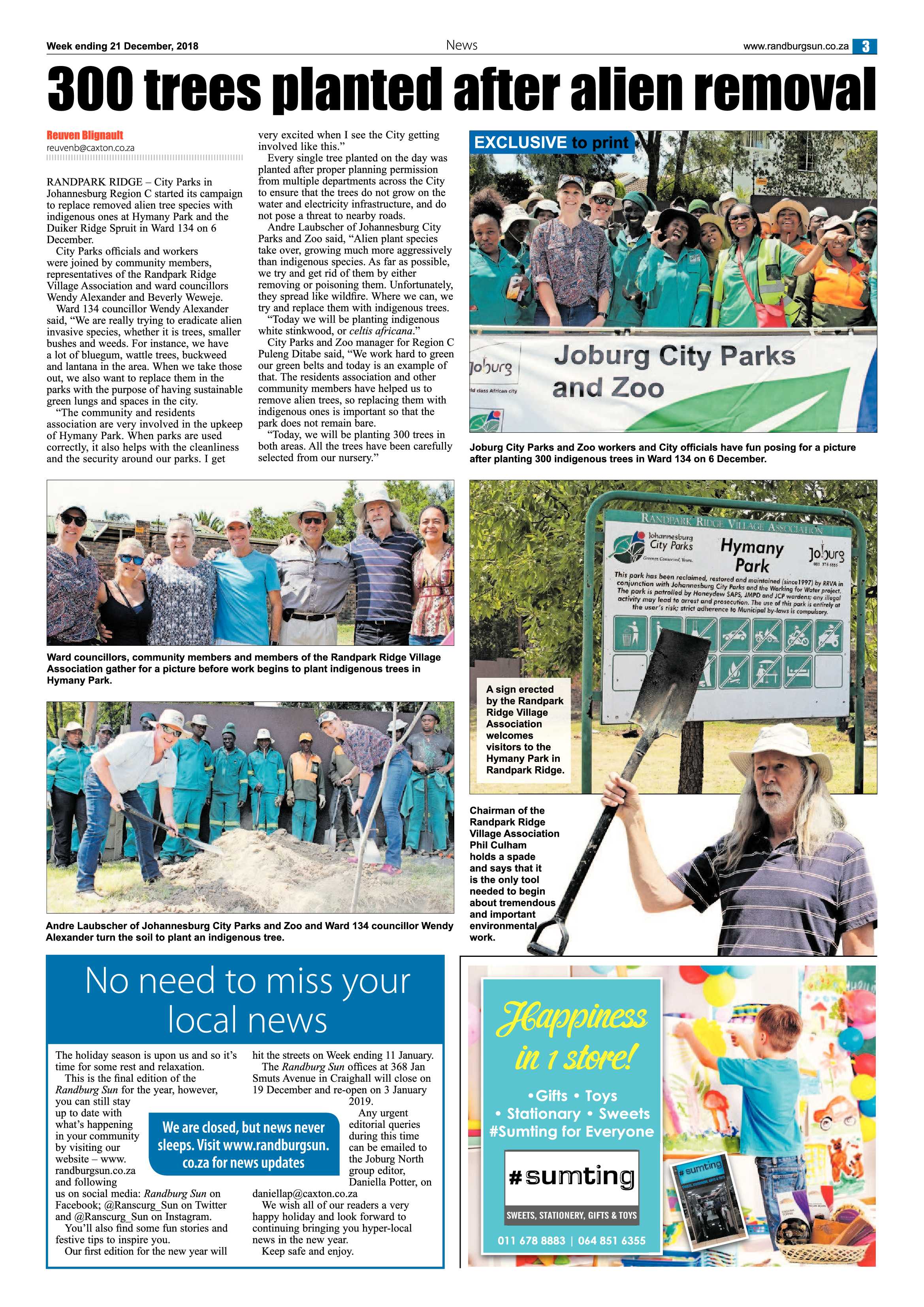 Randburg Sun 21 December 2018 page 3