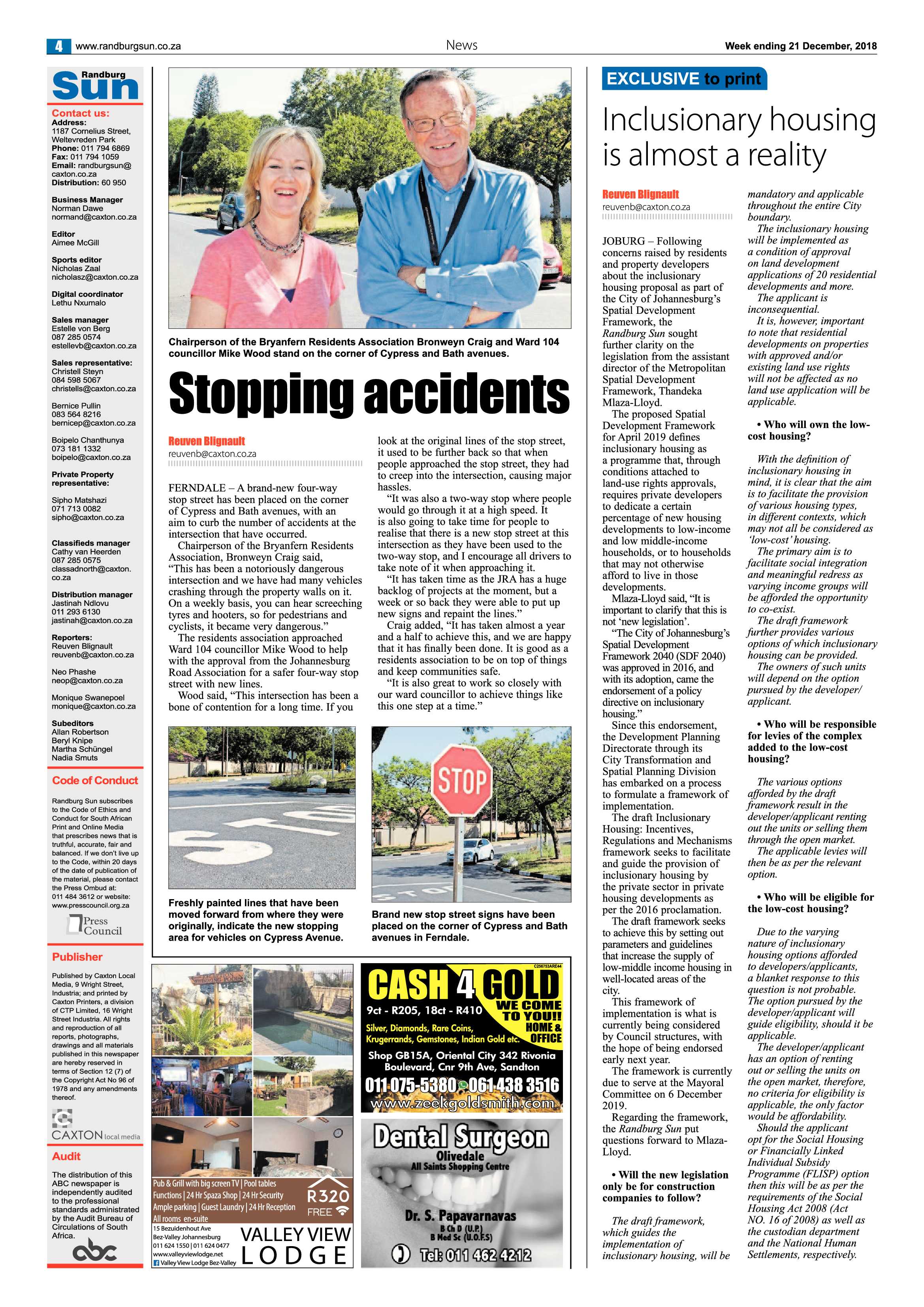 Randburg Sun 21 December 2018 page 4