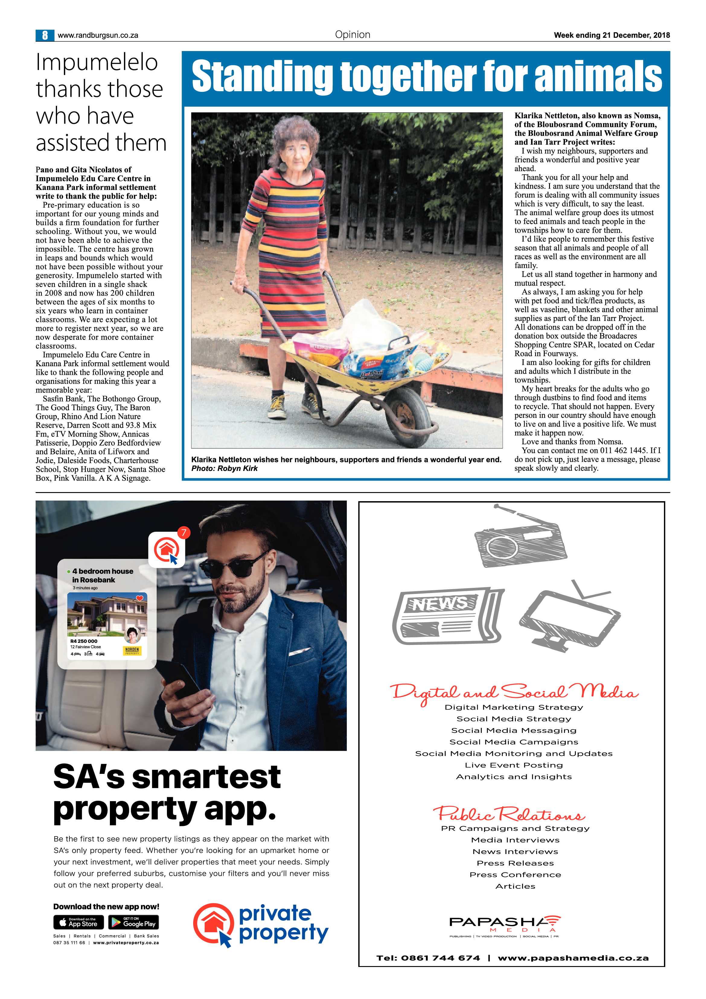 Randburg Sun 21 December 2018 page 8
