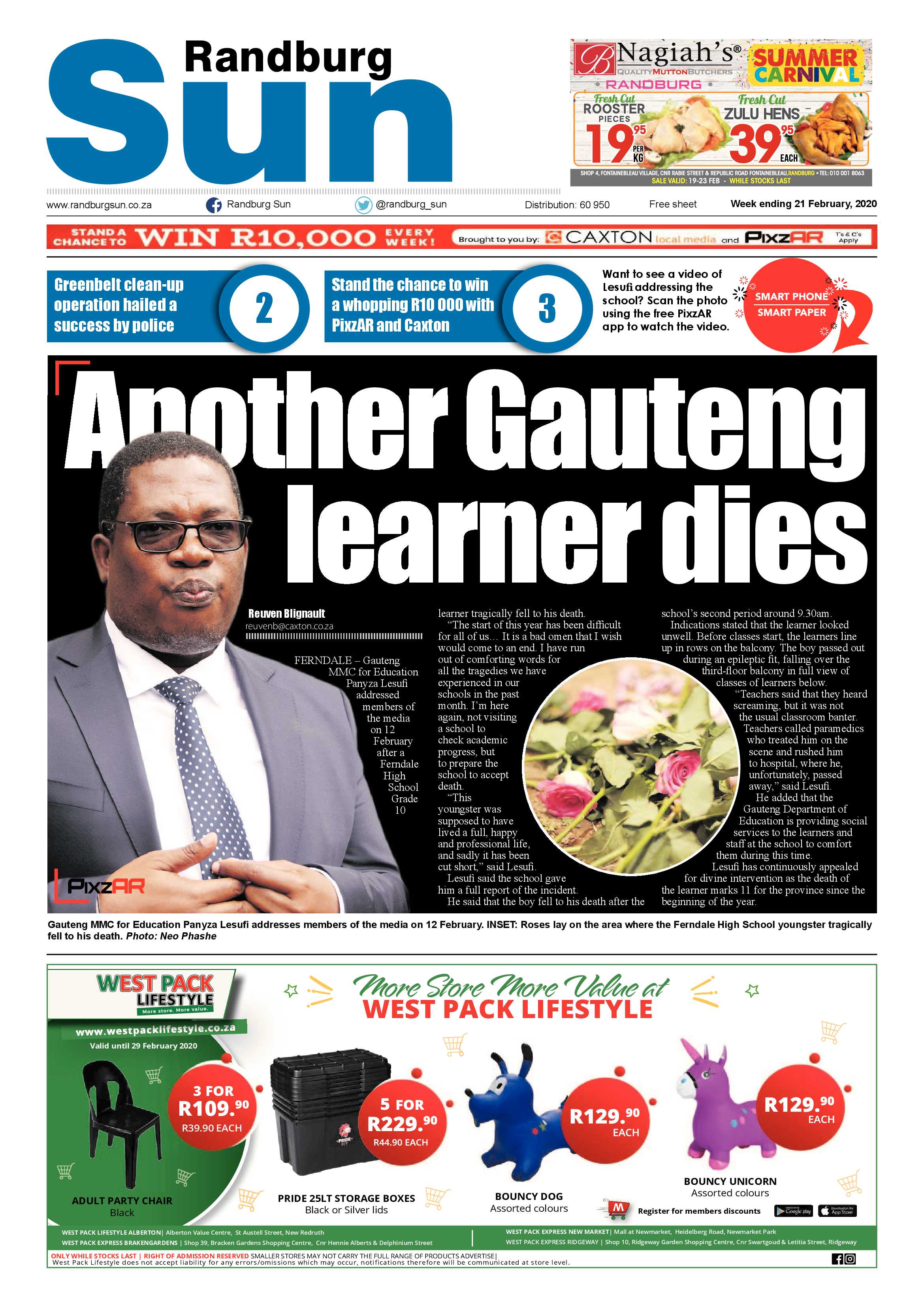 Randburg Sun 21 February 2020 page 1