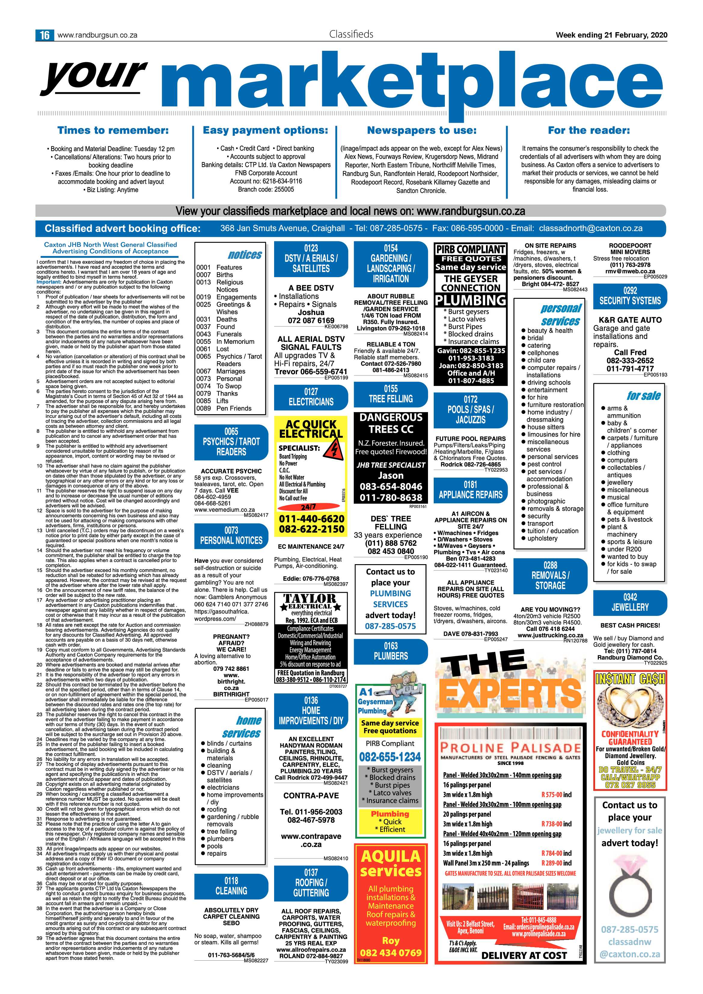 Randburg Sun 21 February 2020 page 16