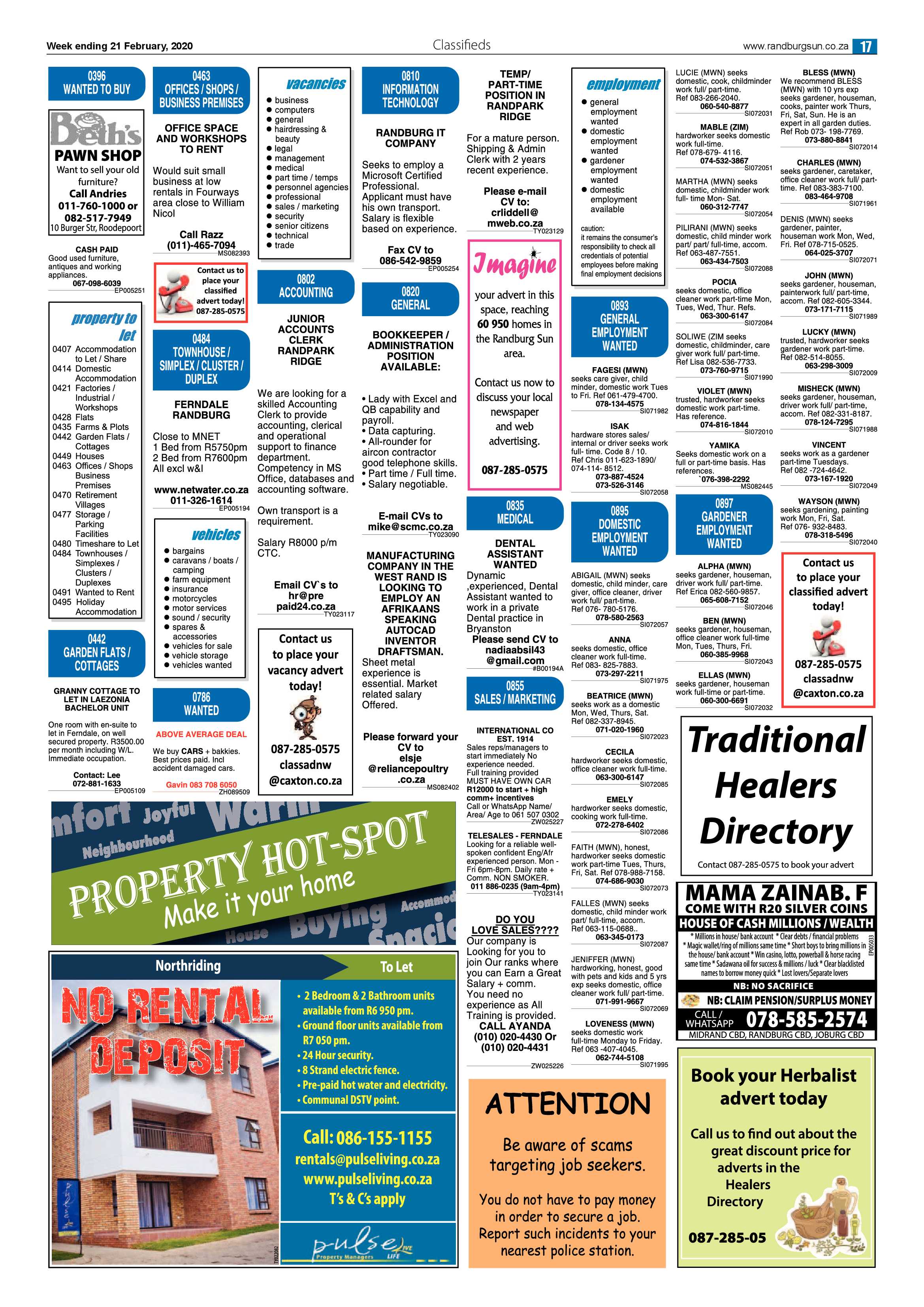 Randburg Sun 21 February 2020 page 17