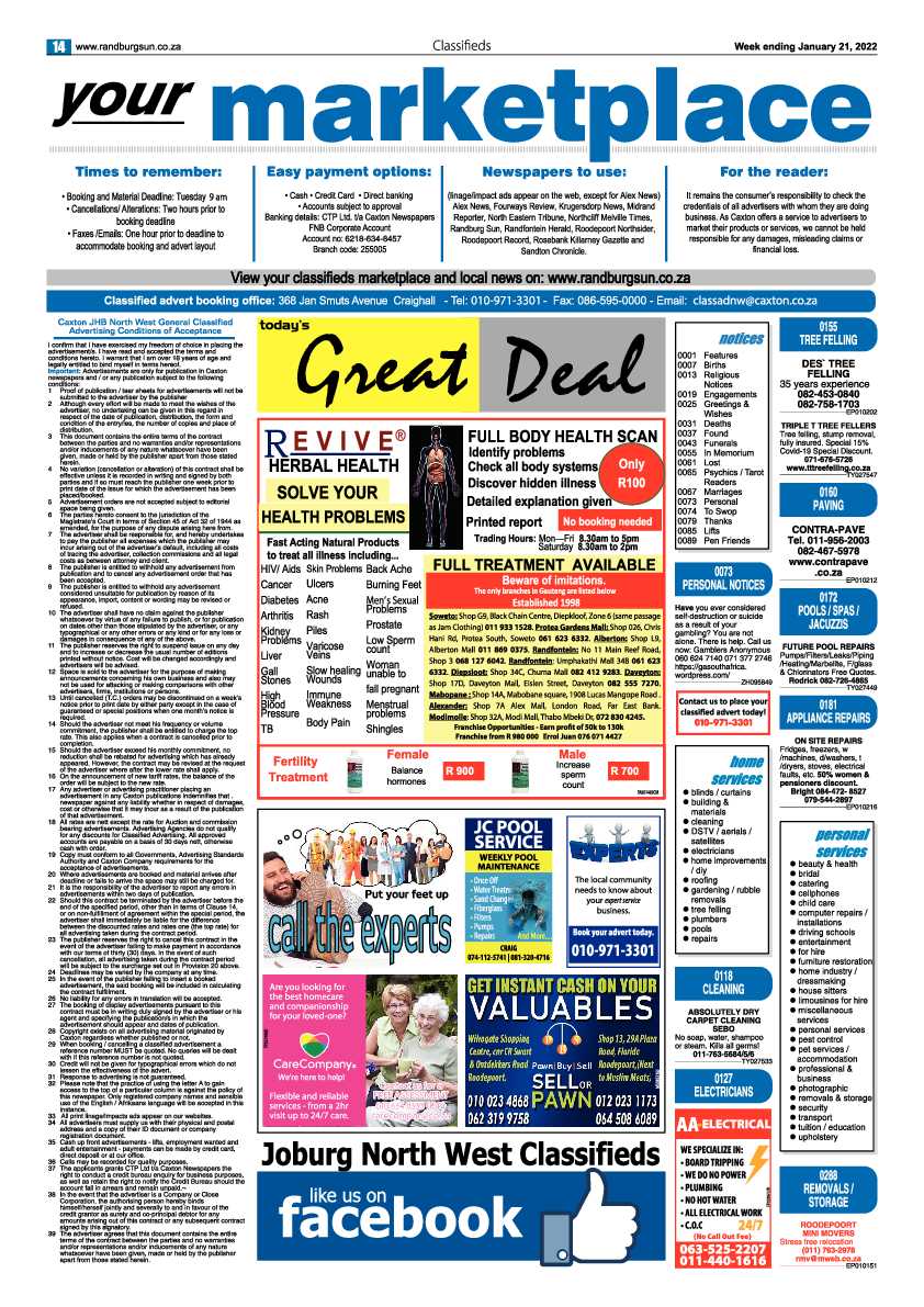 Randburg Sun  21 January 2022 page 14