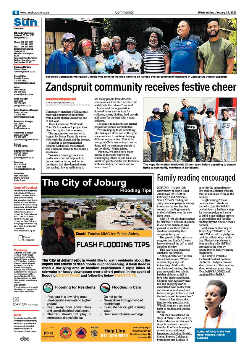 Randburg Sun  21 January 2022 page 4