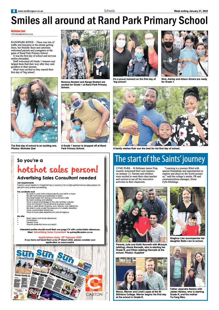 Randburg Sun  21 January 2022 page 8