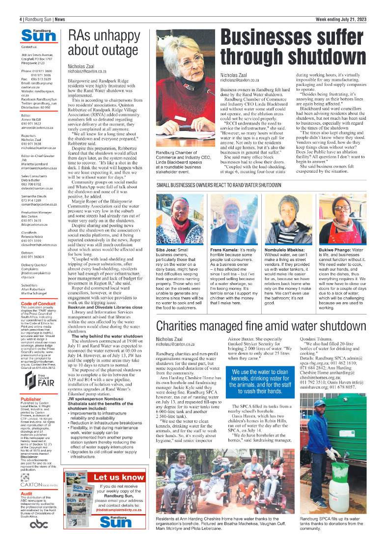 Randburg Sun 21 July 2023 page 4