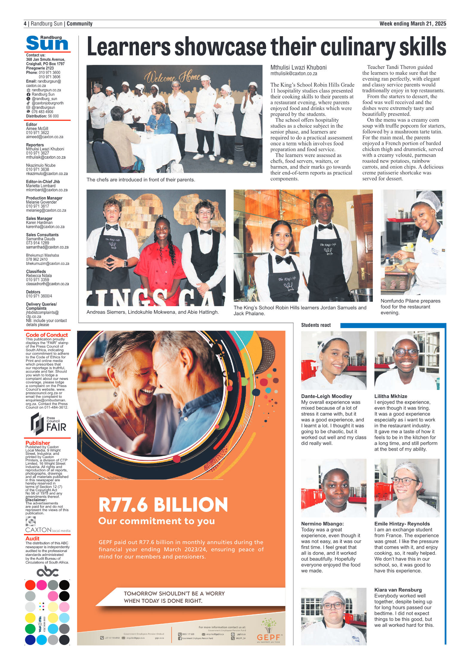 Randburg Sun 21 March 2025 page 4