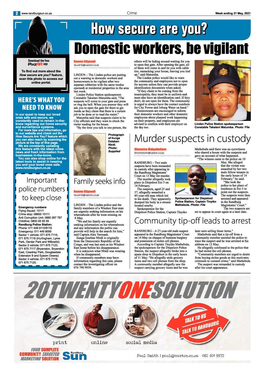 Randburg Sun 21 May 2021 page 2