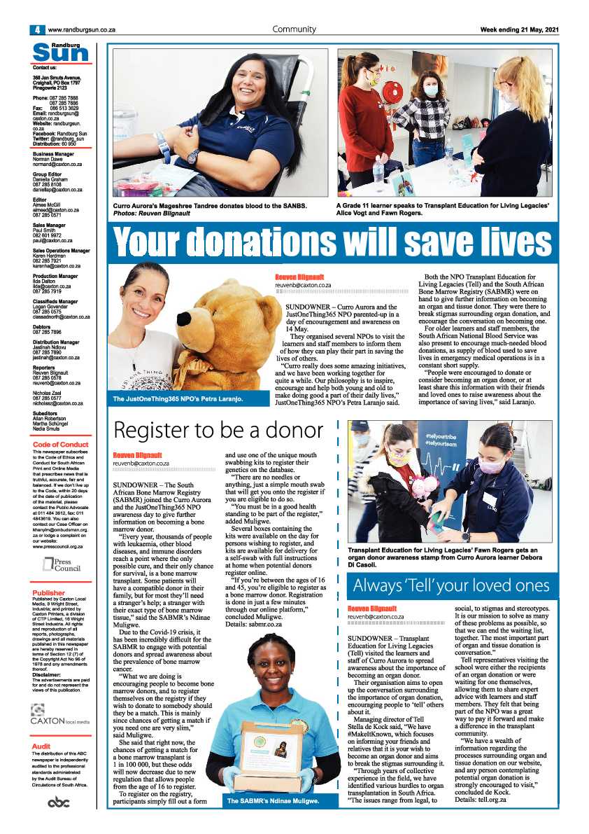 Randburg Sun 21 May 2021 page 4