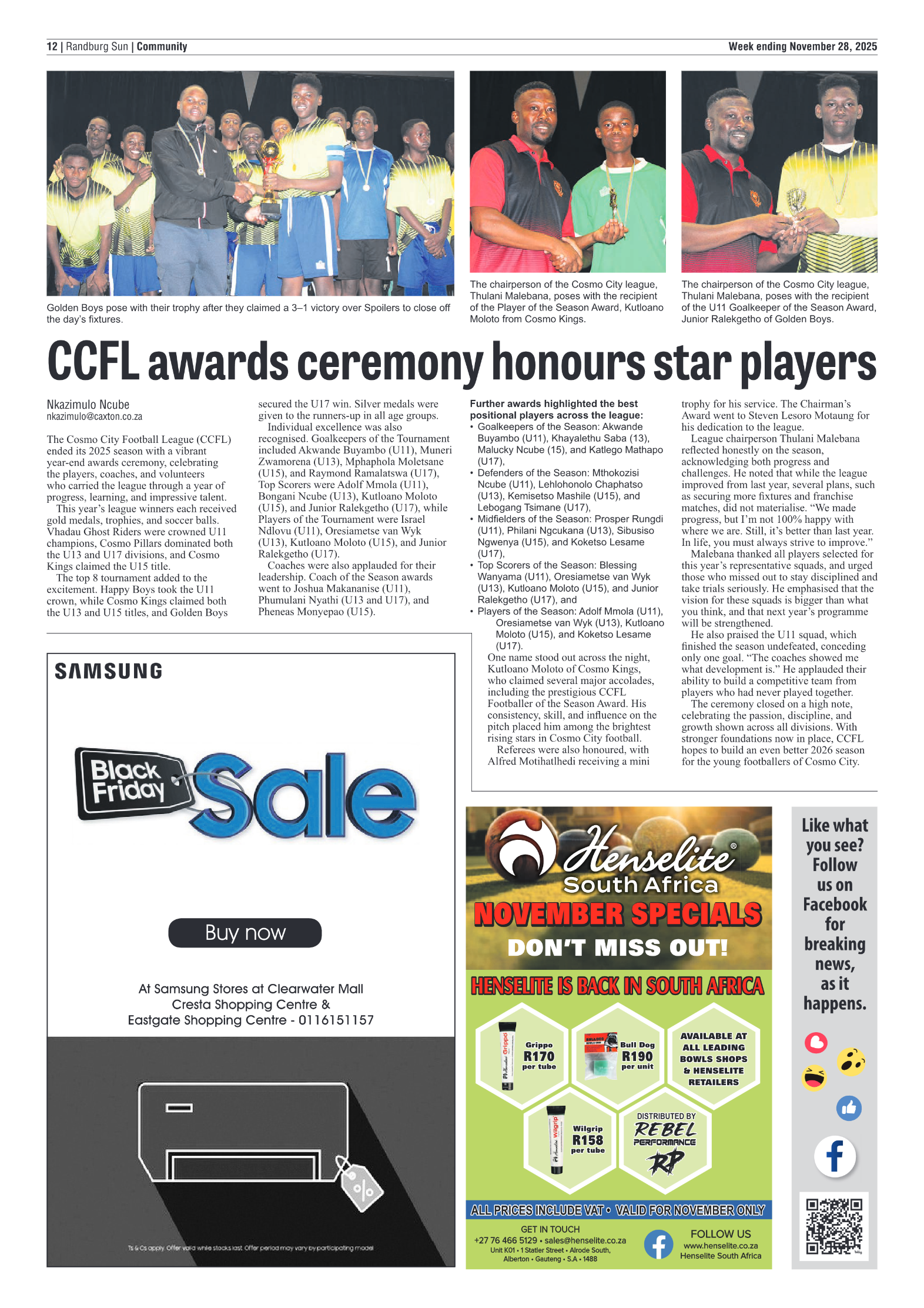 Randburg Sun 28 November 2025 page 14