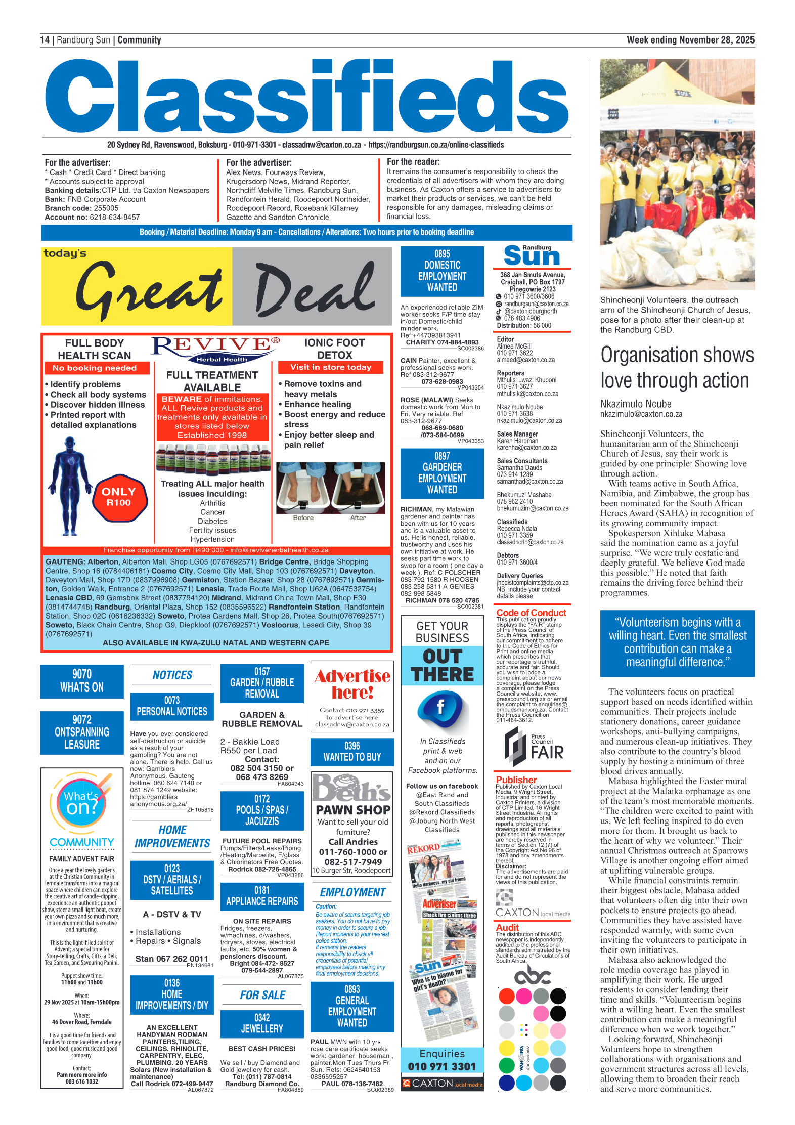 Randburg Sun 28 November 2025 page 16