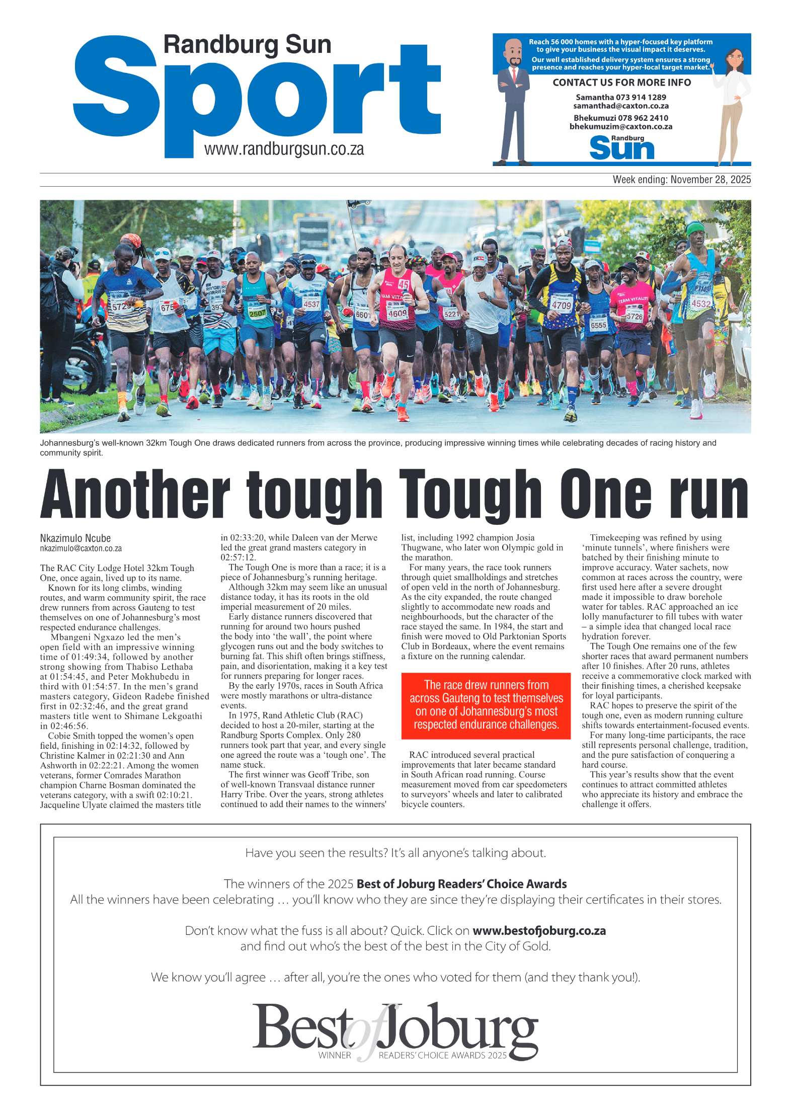 Randburg Sun 28 November 2025 page 18