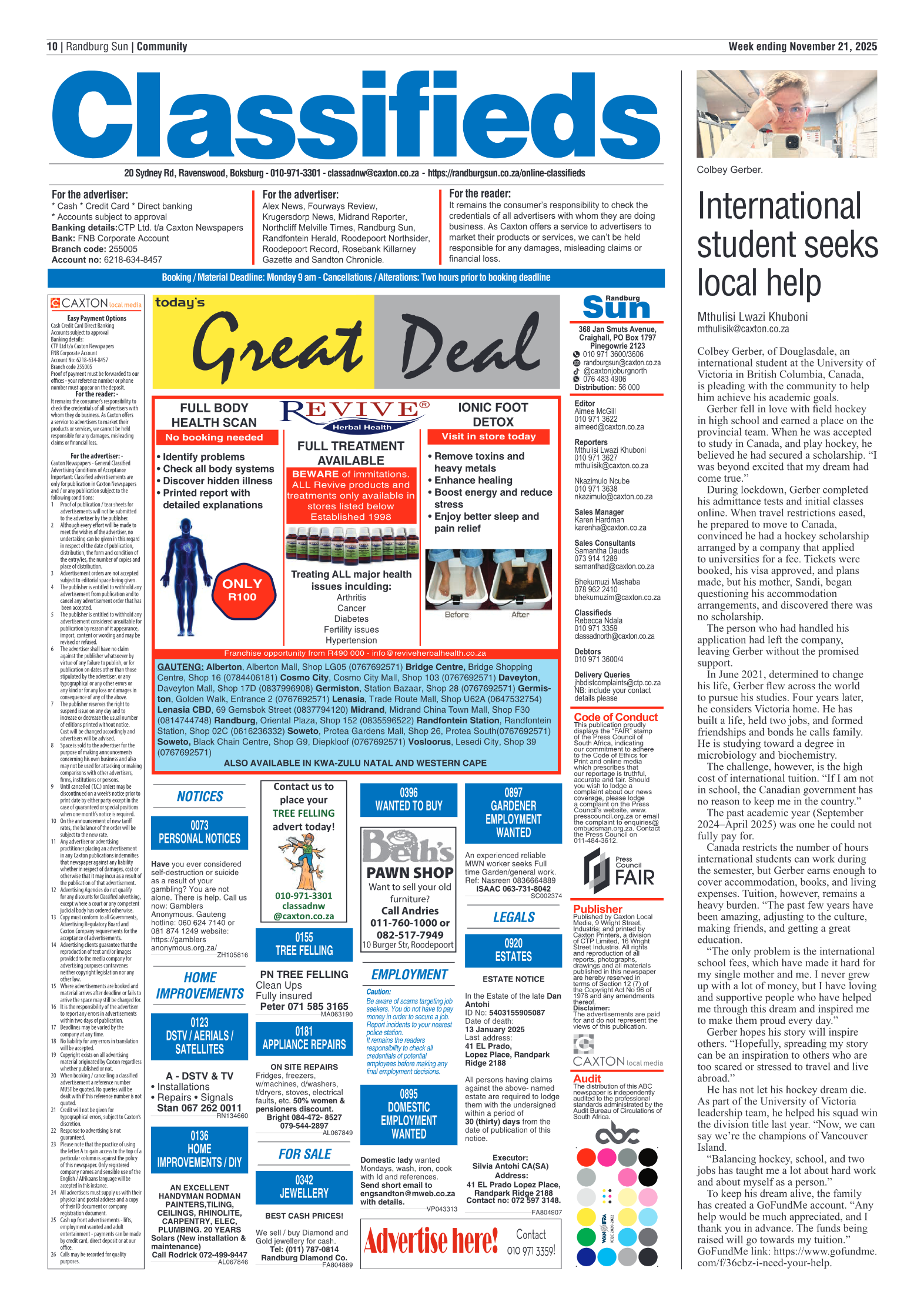 Randburg Sun 21 November 2025 page 10