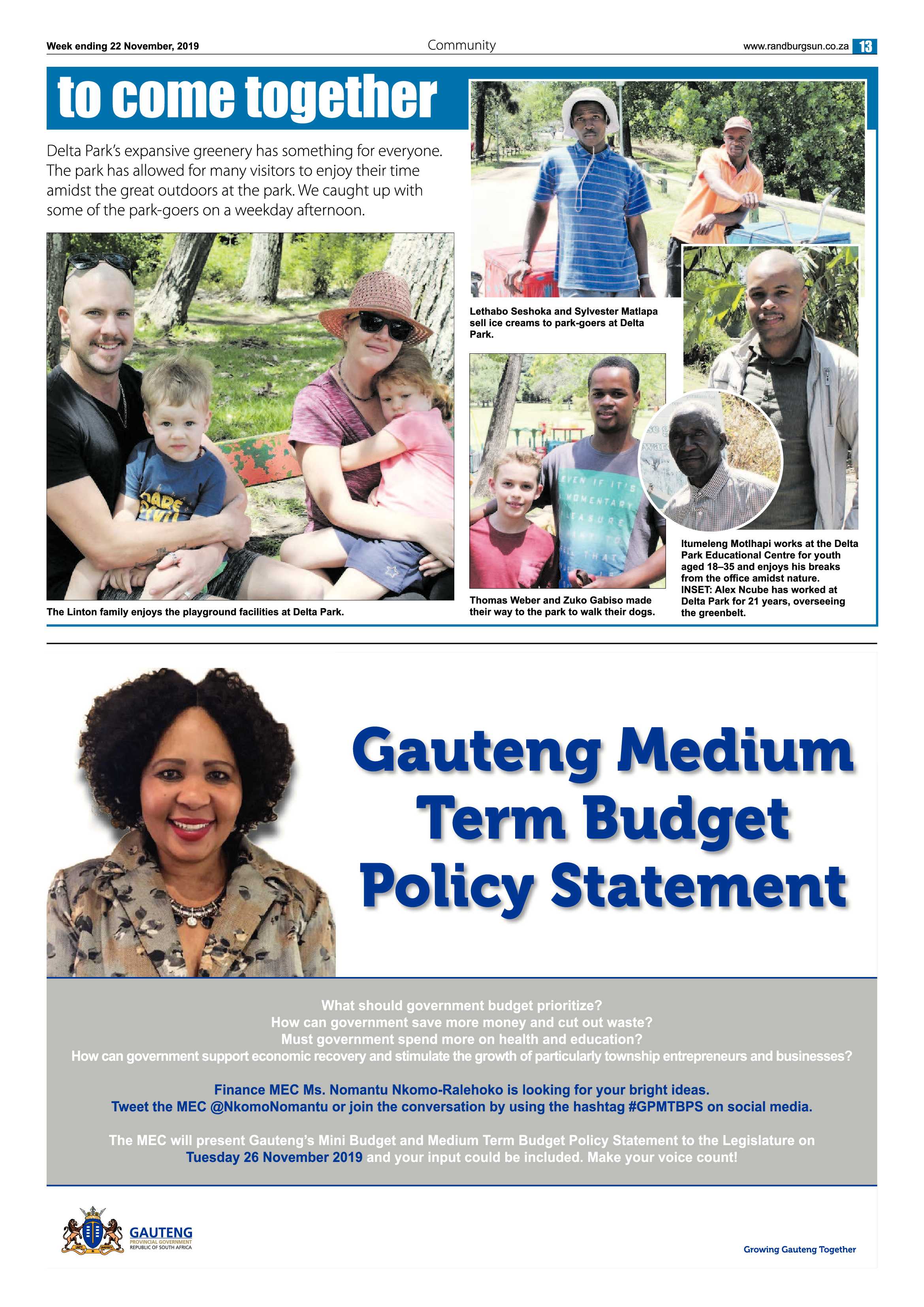Randburg Sun 21 November, 2019 page 13