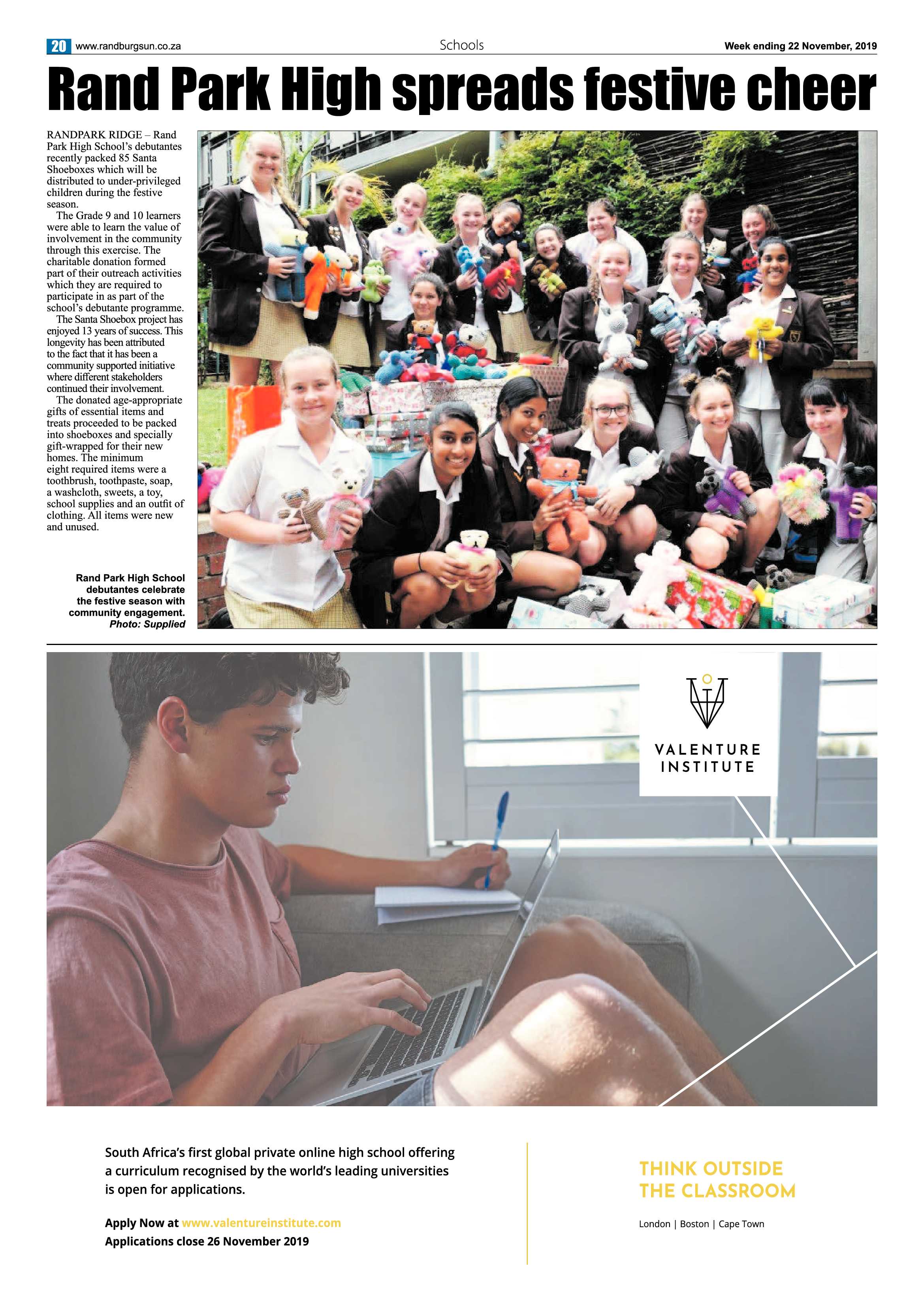 Randburg Sun 21 November, 2019 page 20