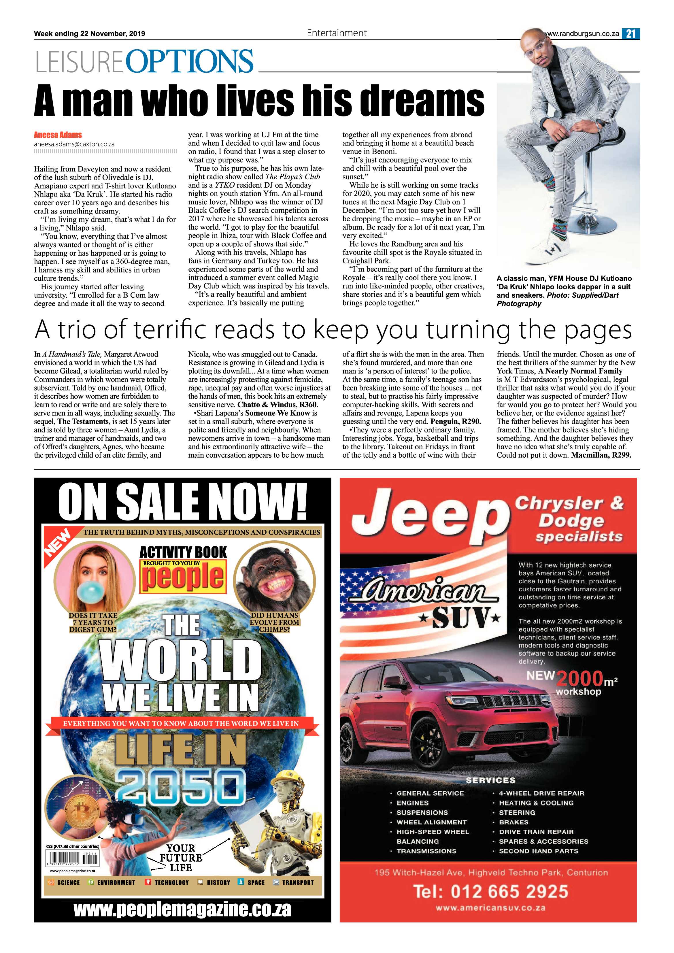 Randburg Sun 21 November, 2019 page 21