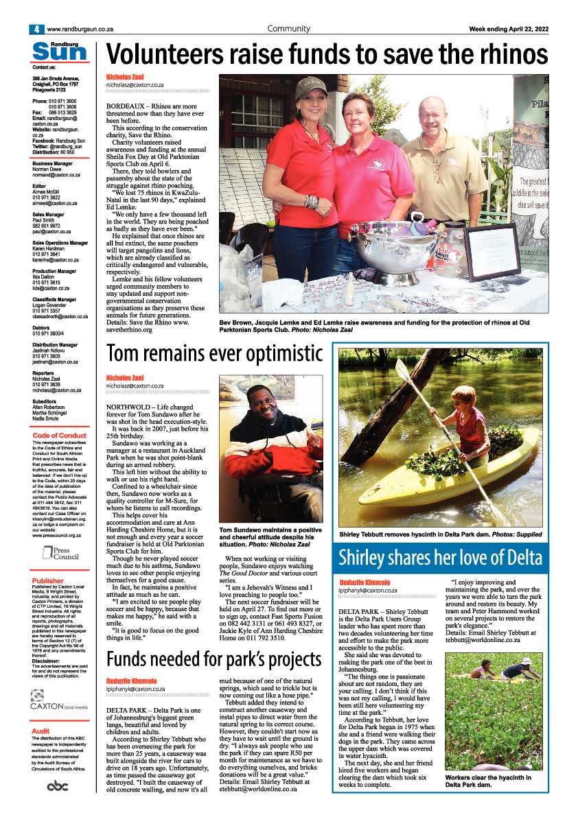 Randburg Sun 22 April 2022 page 4
