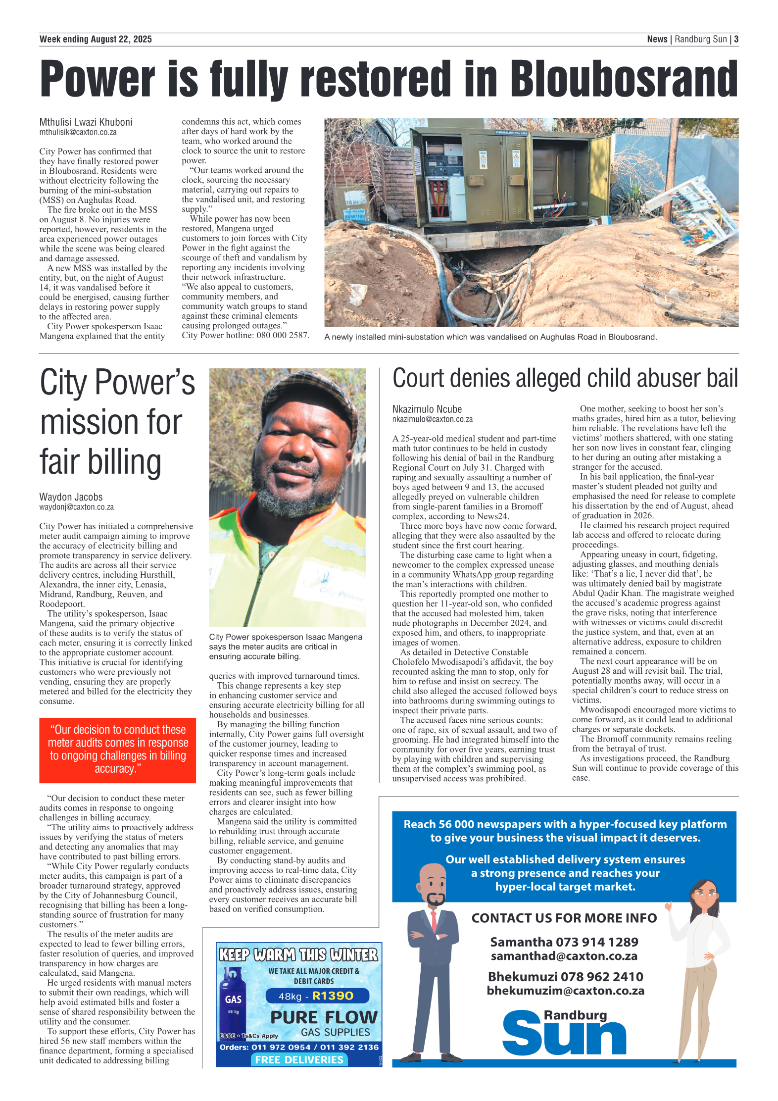 Randburg Sun 22 August 2025 page 3